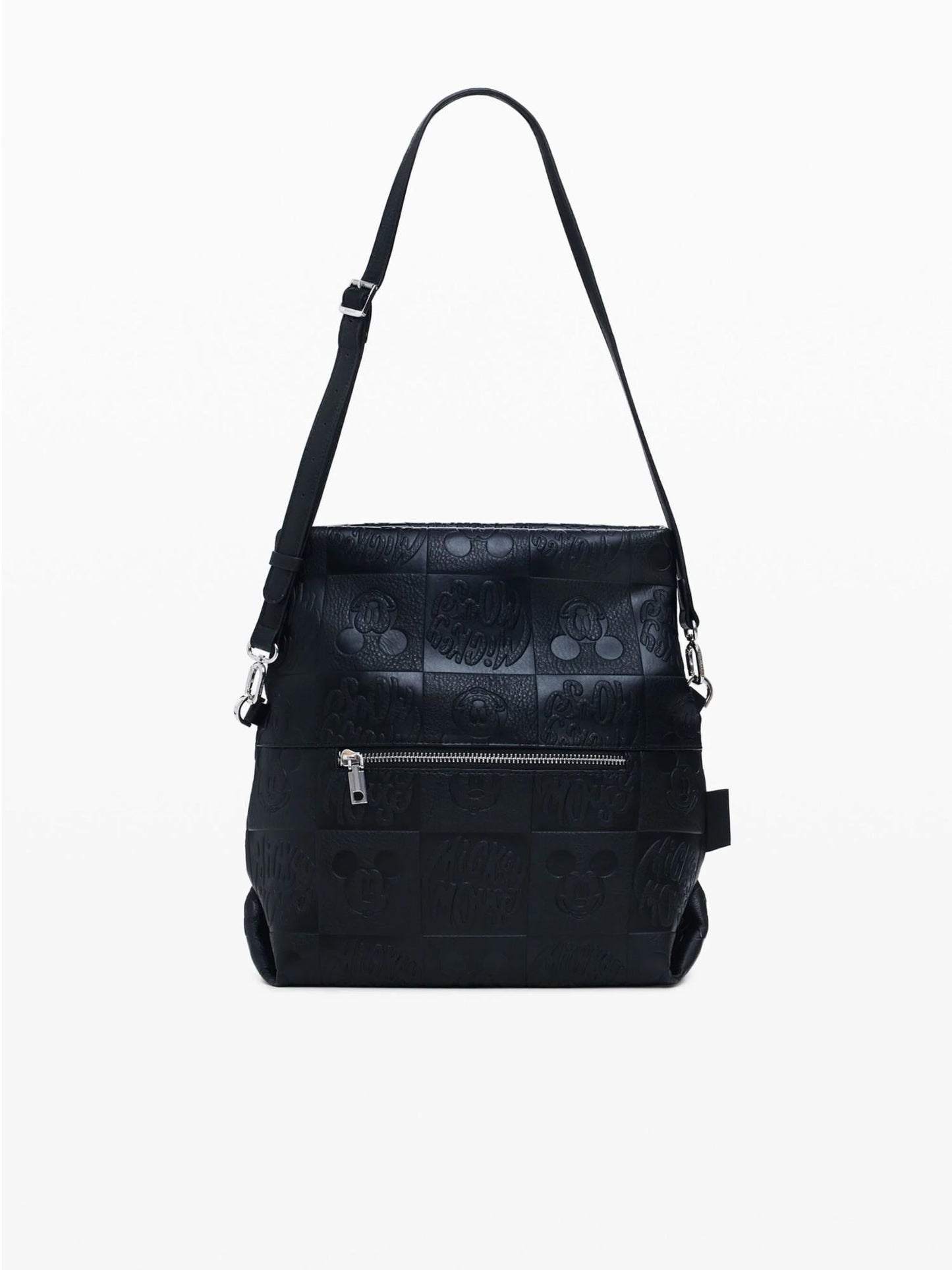 Desigual Borsa a tracolla effetto pelle Mickey media Donna Nero