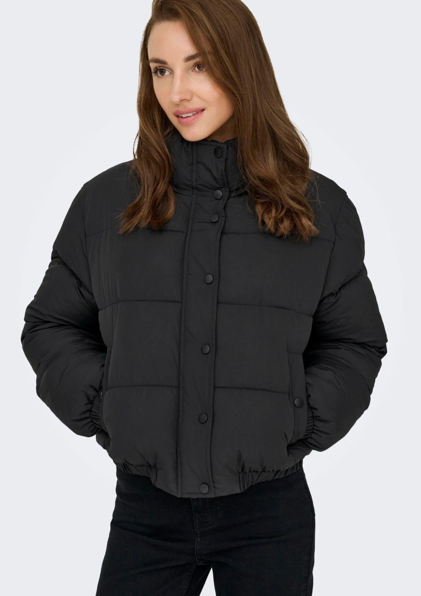 Jacqueline De Yong Giacca Invernale Donna Moon Nera