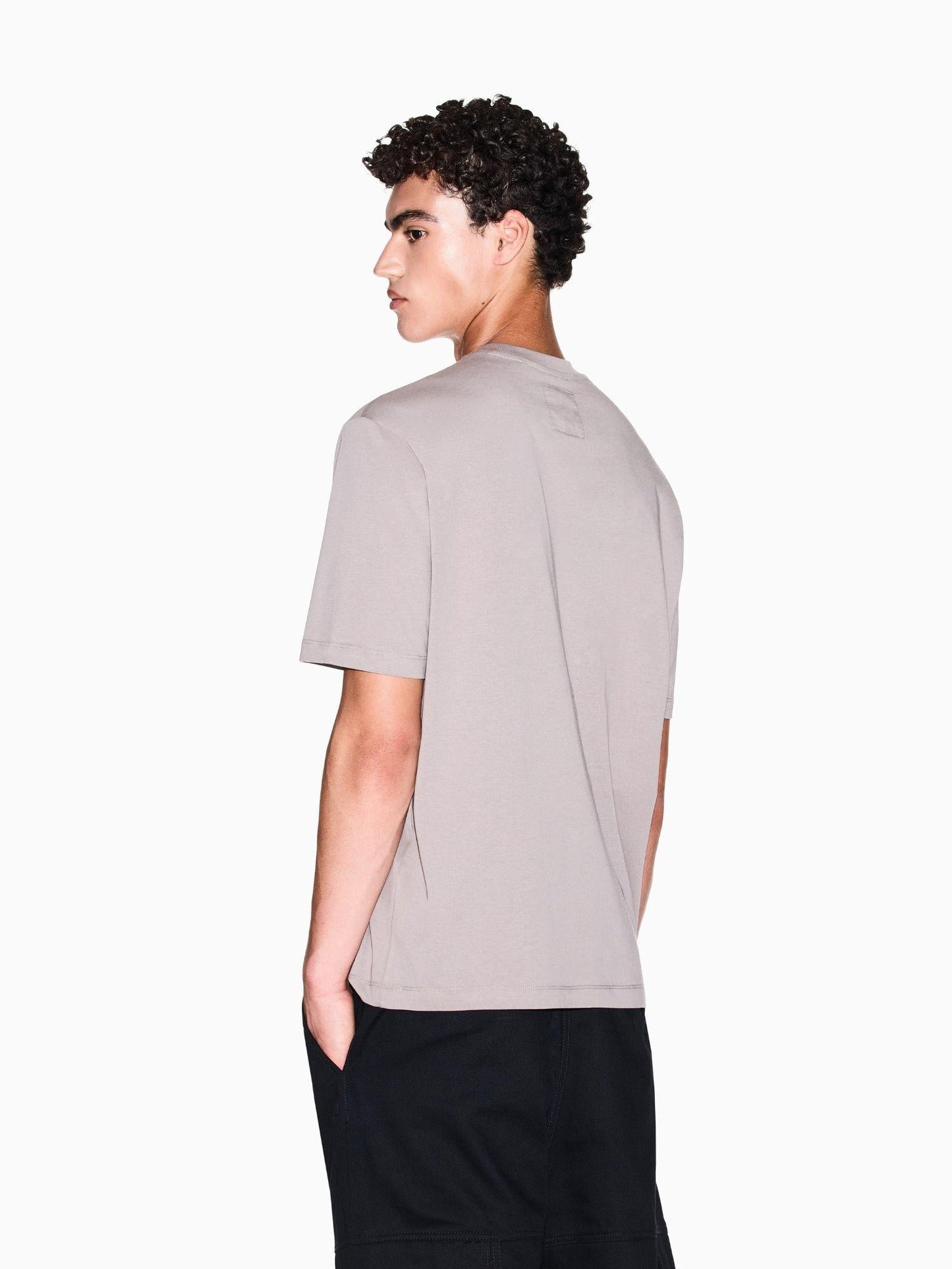 Armani Exchange T-Shirt con logo ricamato Uomo Beige