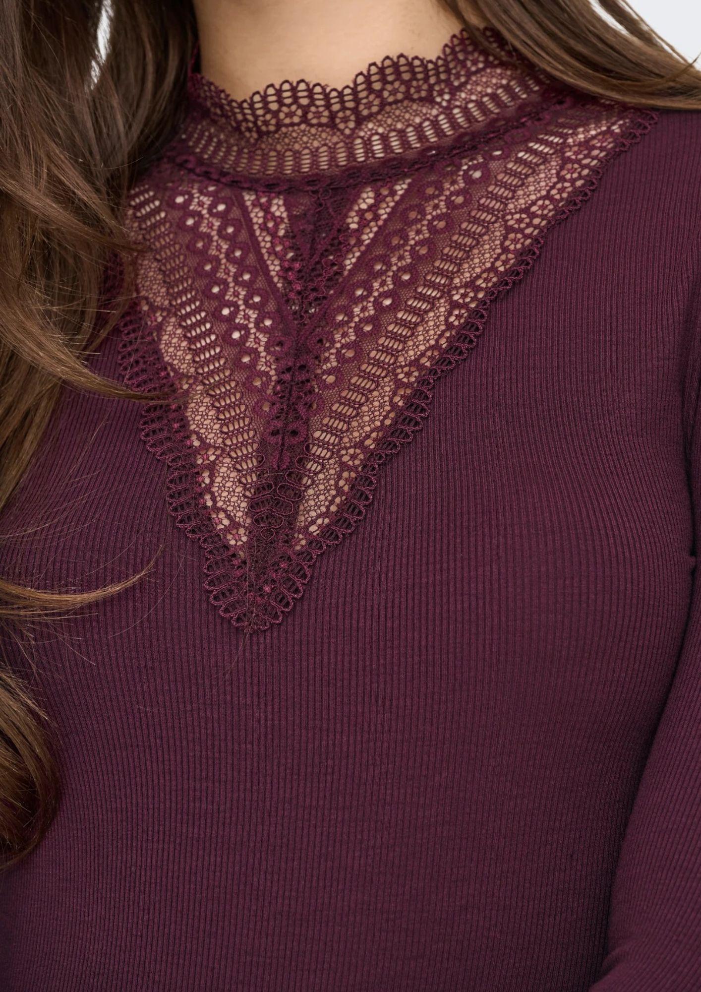 Only Top Donna Tilde Bordeaux