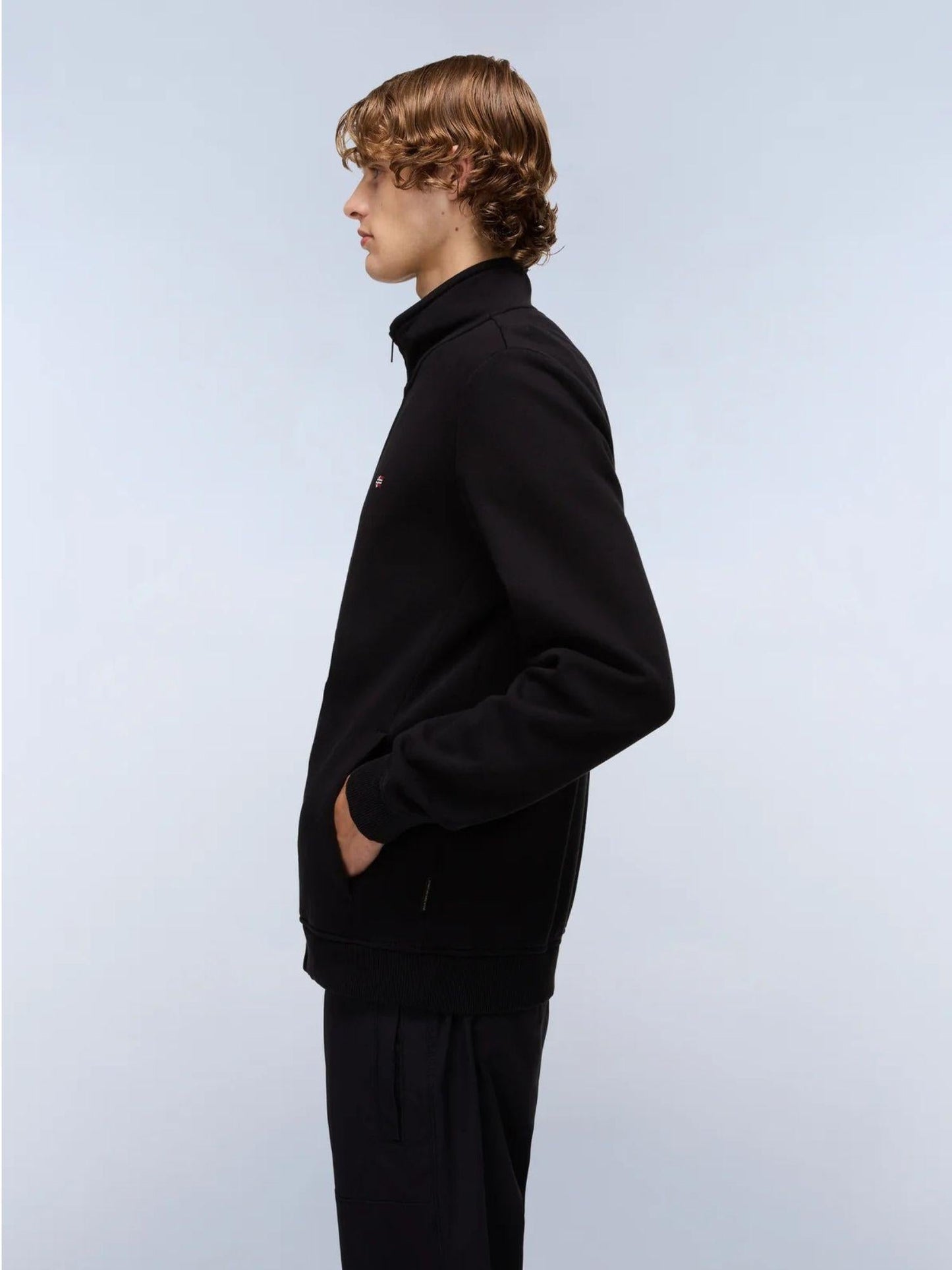 Napapijri Felpa Uomo Balis Winter Con Zip Nero