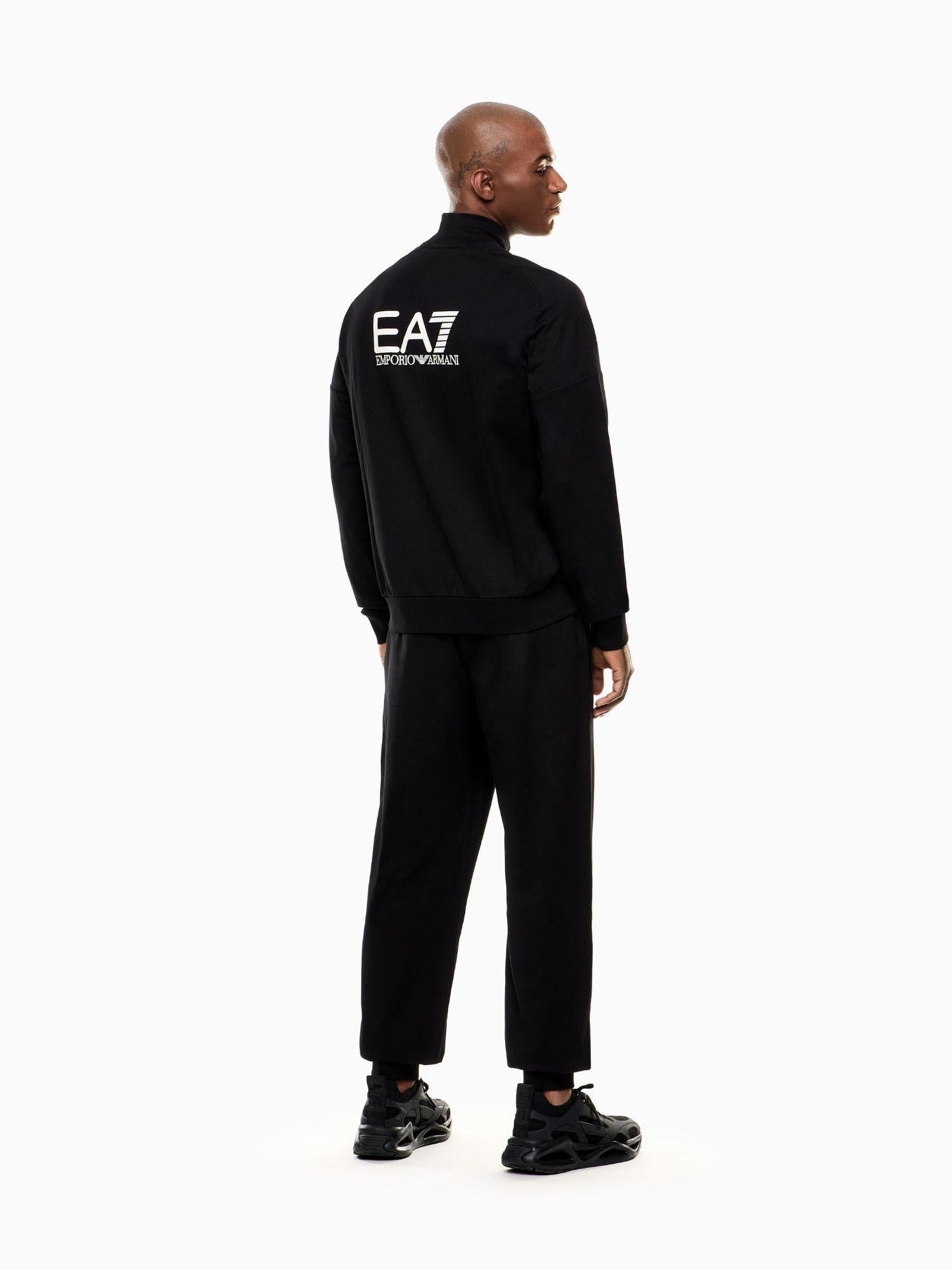 EA7 Emporio Armani Tuta In Cotone Uomo Visibility Nero