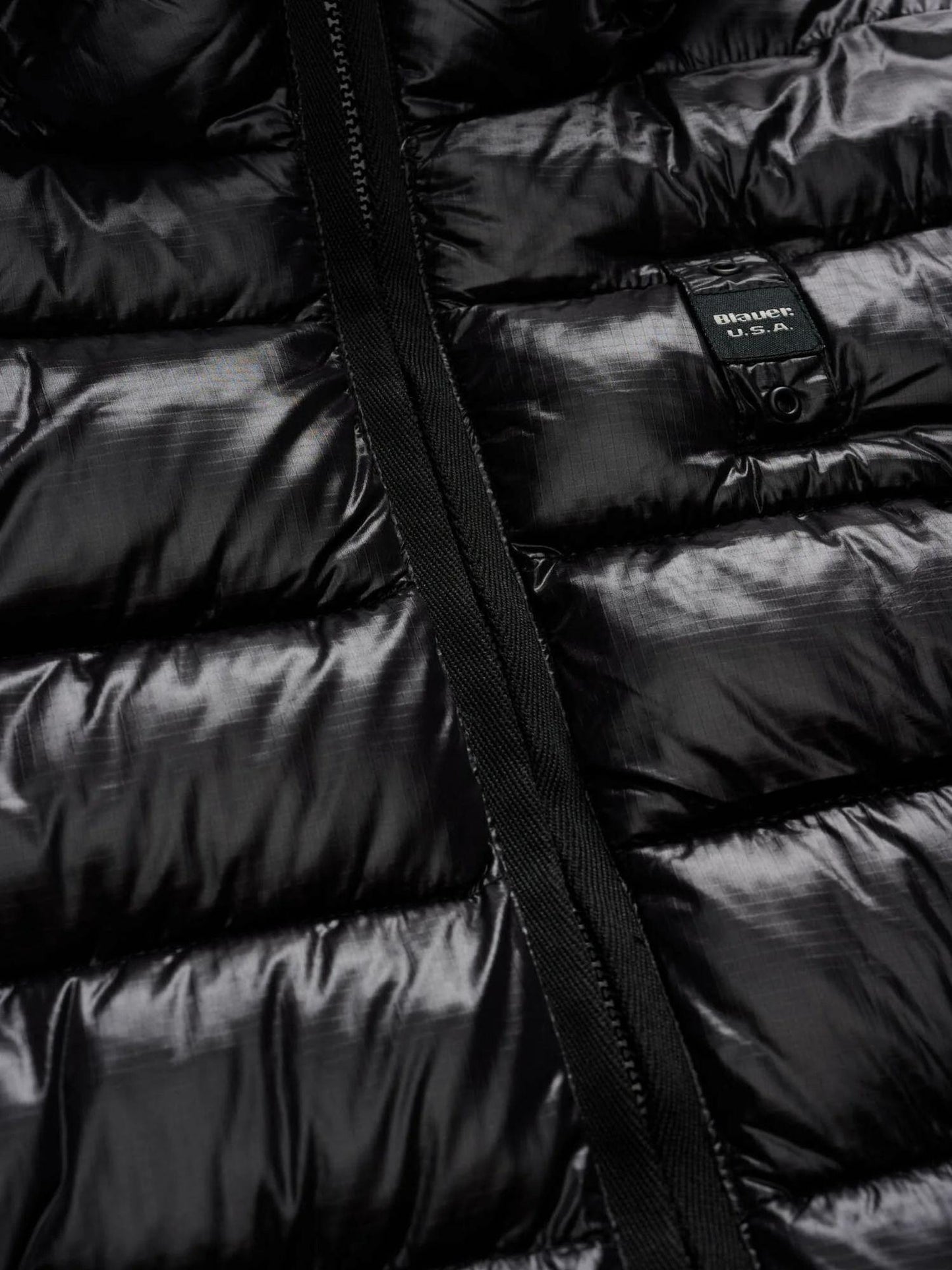 Blauer Cappotto invernale Adelaide Donna Nero interno beige