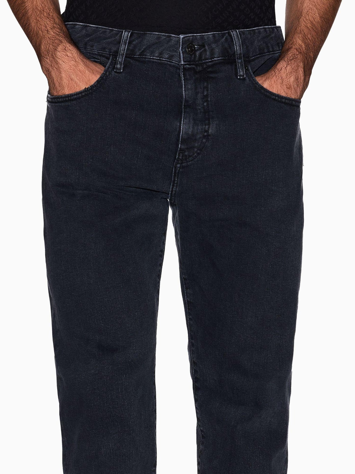 Armani Exchange Jeans Uomo Skinny Stone Washed Grigio