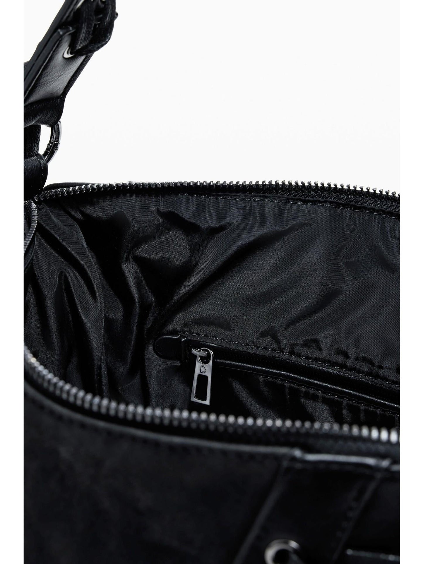 Desigual Borsa a tracolla effetto pelle media Donna Nero