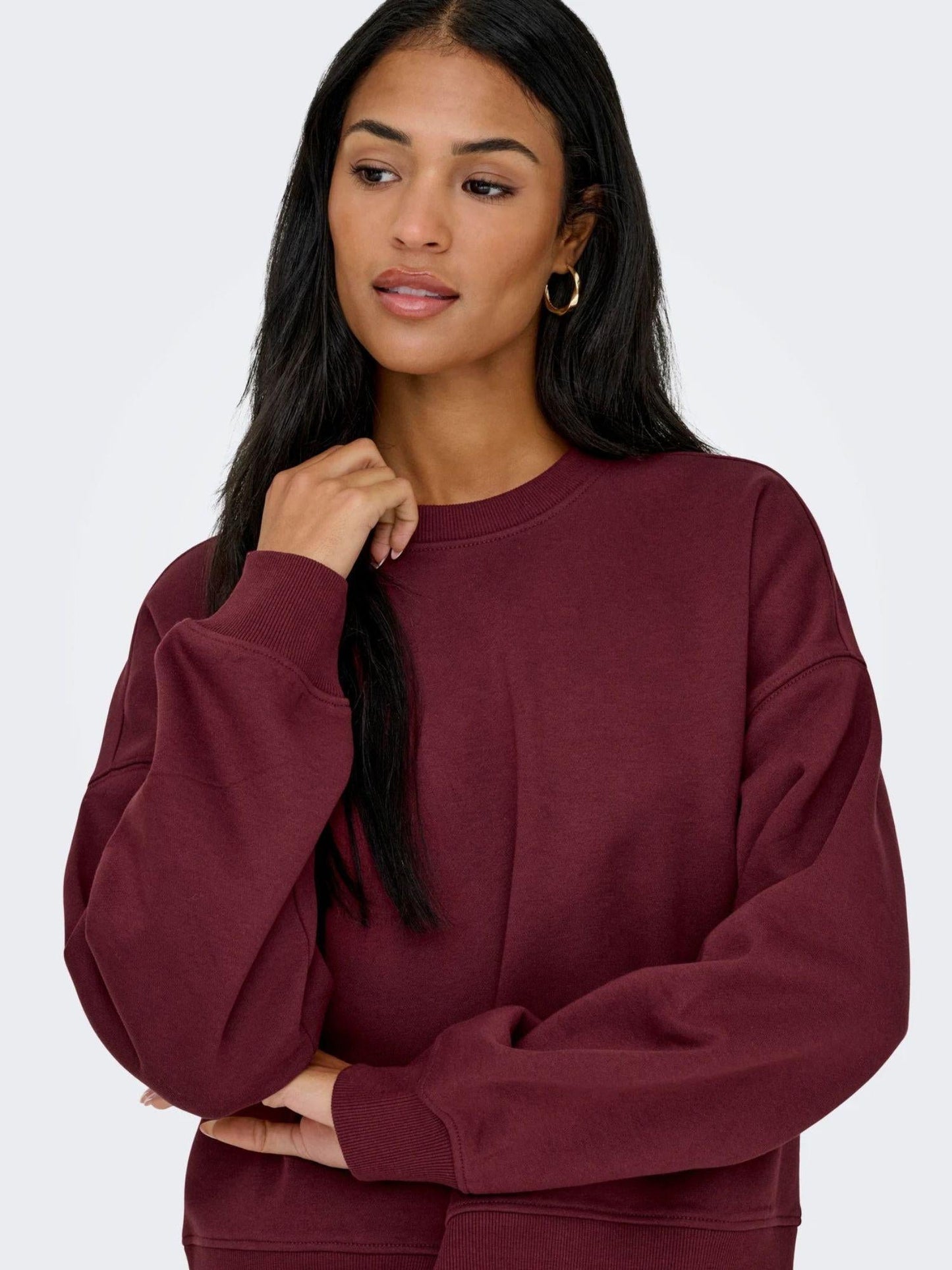 Only ONLBEST Felpa girocollo Donna Rosso Tawny Port