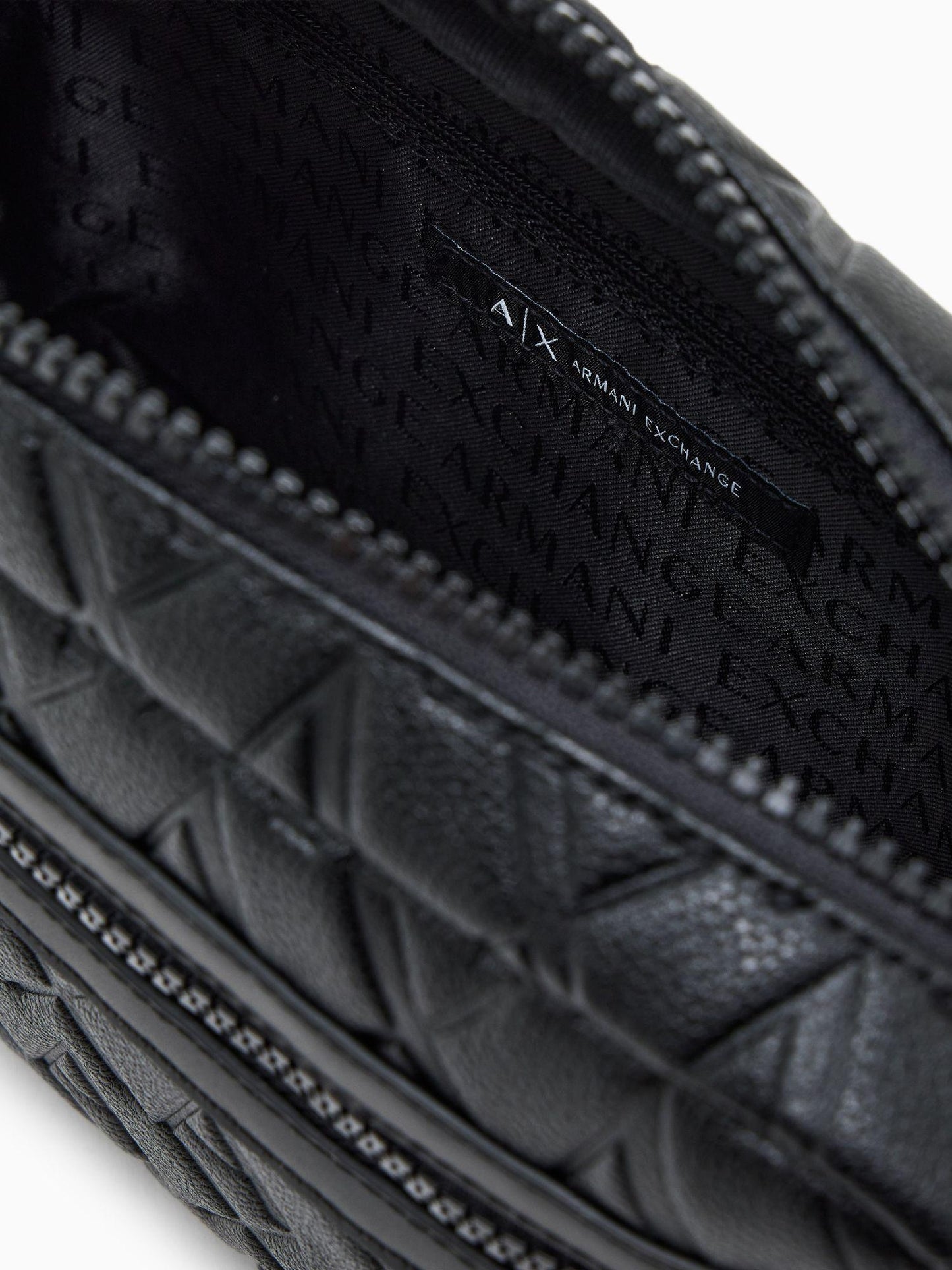 Armani Exchange Pochette con logo in rilievo Uomo Nero
