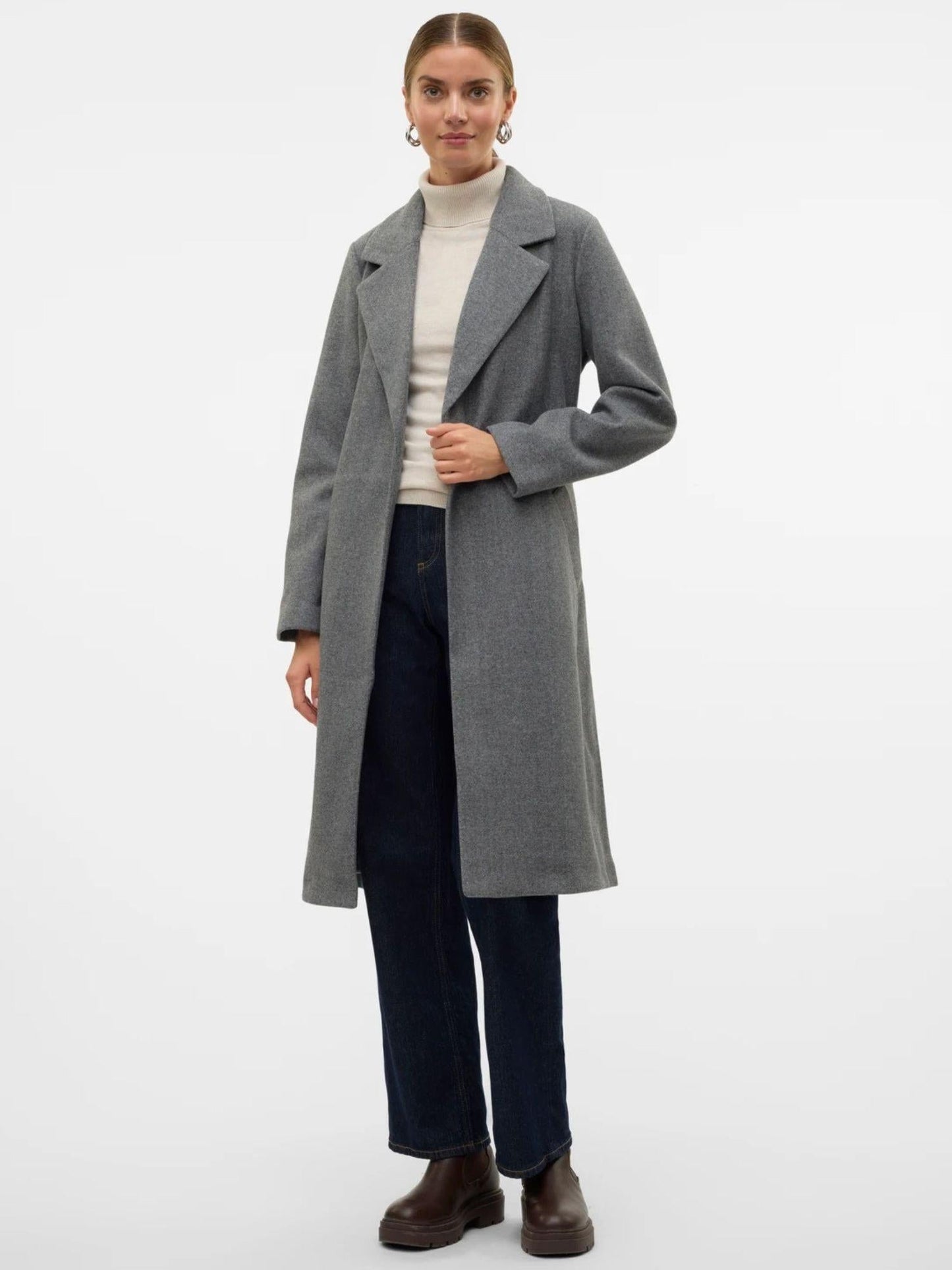 Vero Moda Cappotto Donna Fortuneaya Grigio Medio