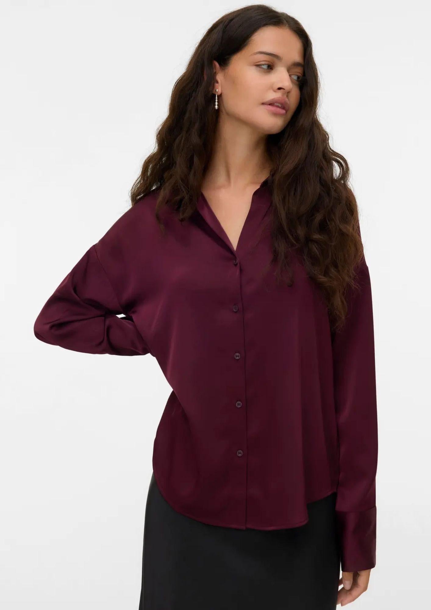 Vero Moda Camicia Donna Livia Bordeaux