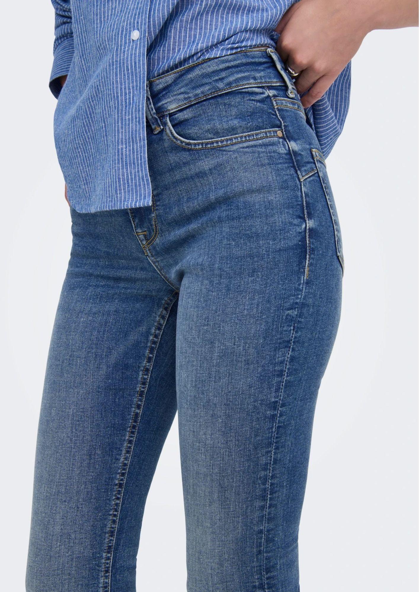 Jacqueline De Yong Jeans Donna Fina Denim Blu Medio
