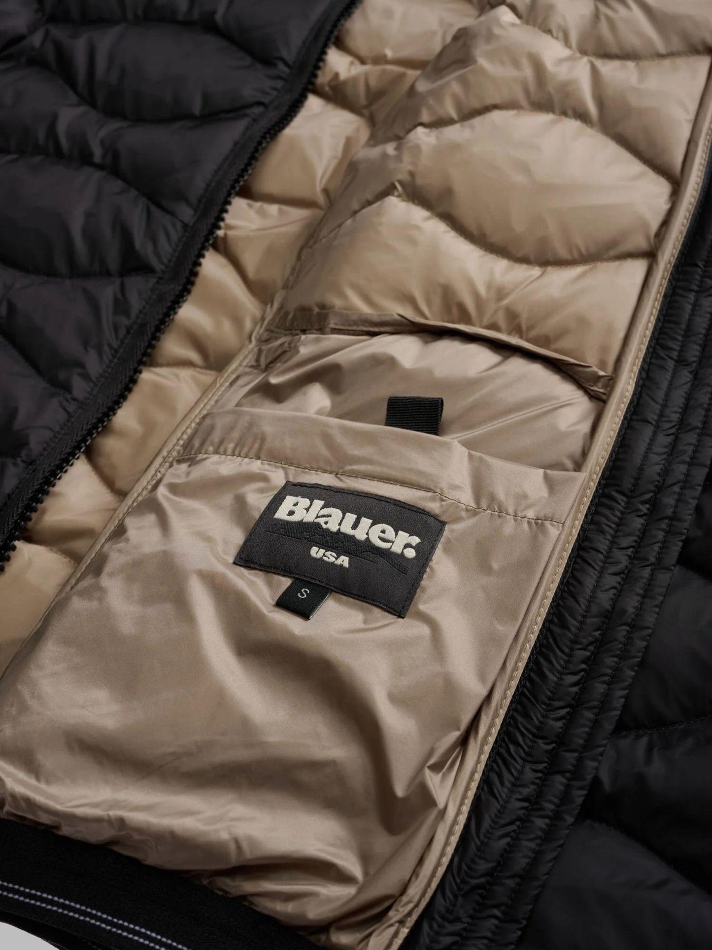 Blauer Piumino Donna Camelia Nero con Interno Beige