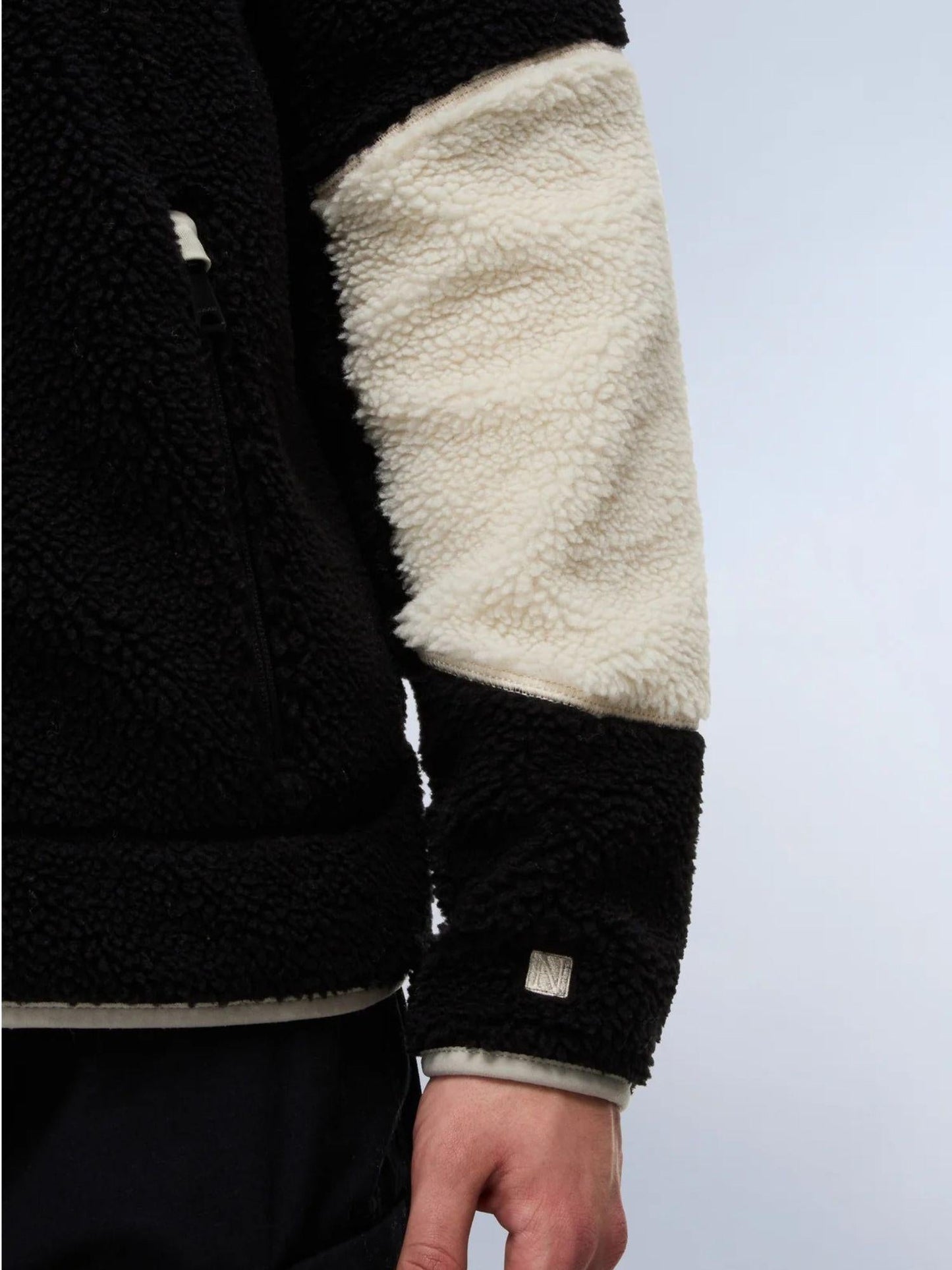 Napapijri Felpa Uomo Yupik In Pile Con Zip Multicolore