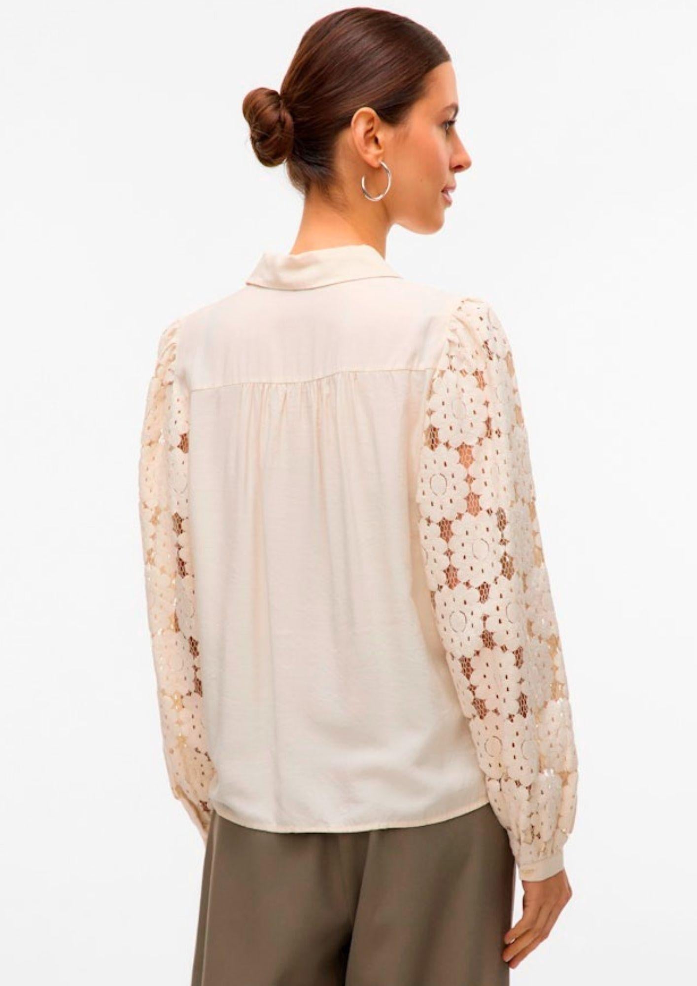 Vero Moda Camicia Donna Fabena Bianco Betulla