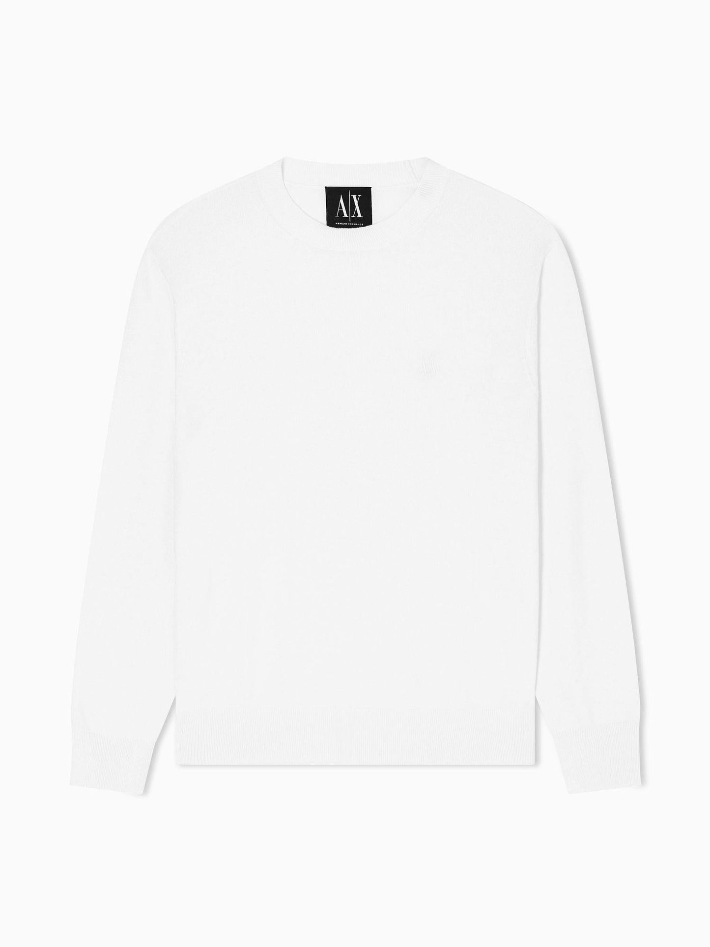 Armani Exchange Maglione girocollo in misto cotone Uomo Bianco