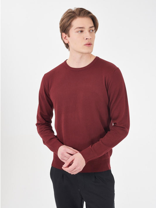 Yes Zee Maglia Girocollo Uomo Bordeaux