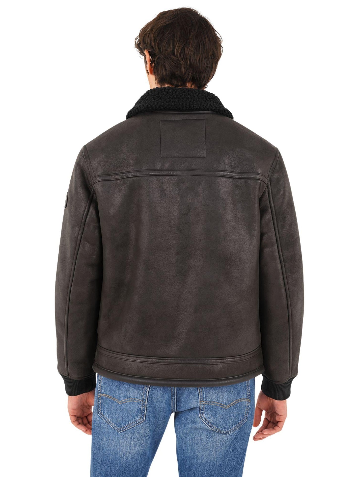 MClassics Giacca Invernale Uomo Aviatore Shearling Nero