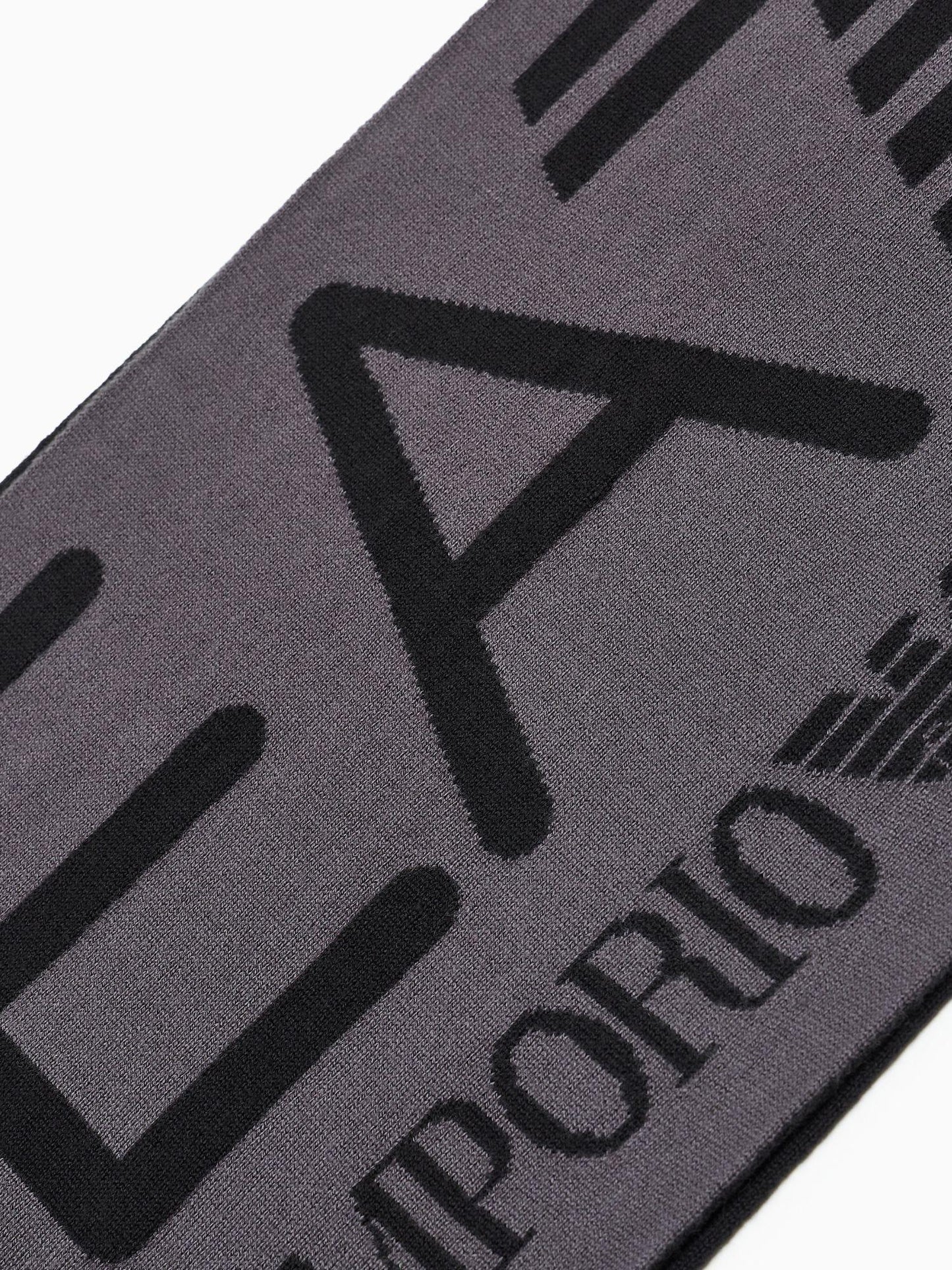 EA7 Emporio Armani Sciarpa Unisex Visibility Con Maxi Logo EA7 Grigio