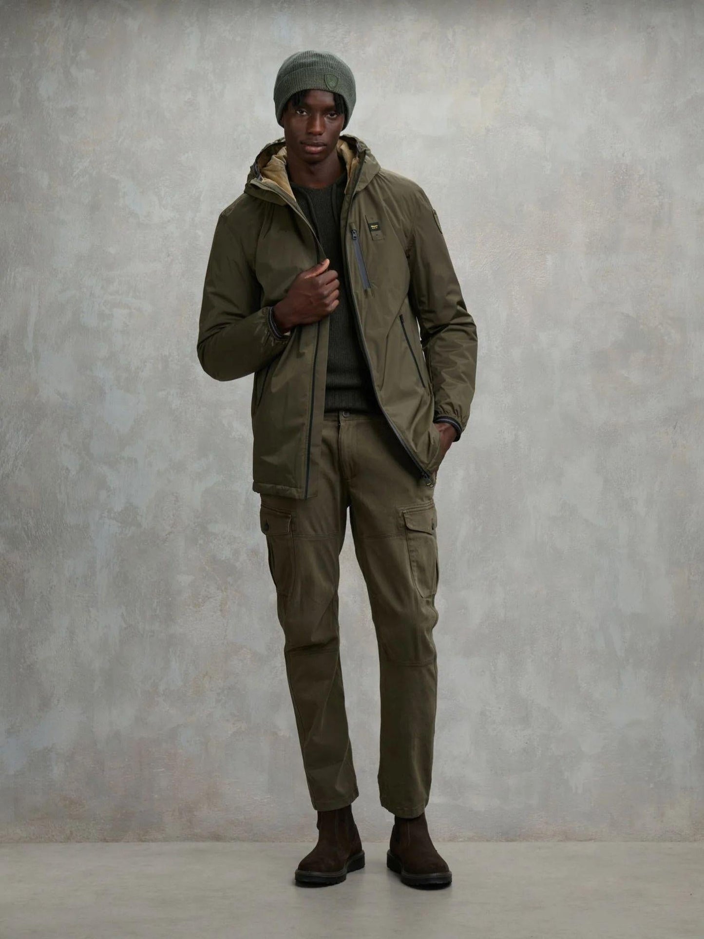 Blauer Trench Jarvis Uomo Verde bosco