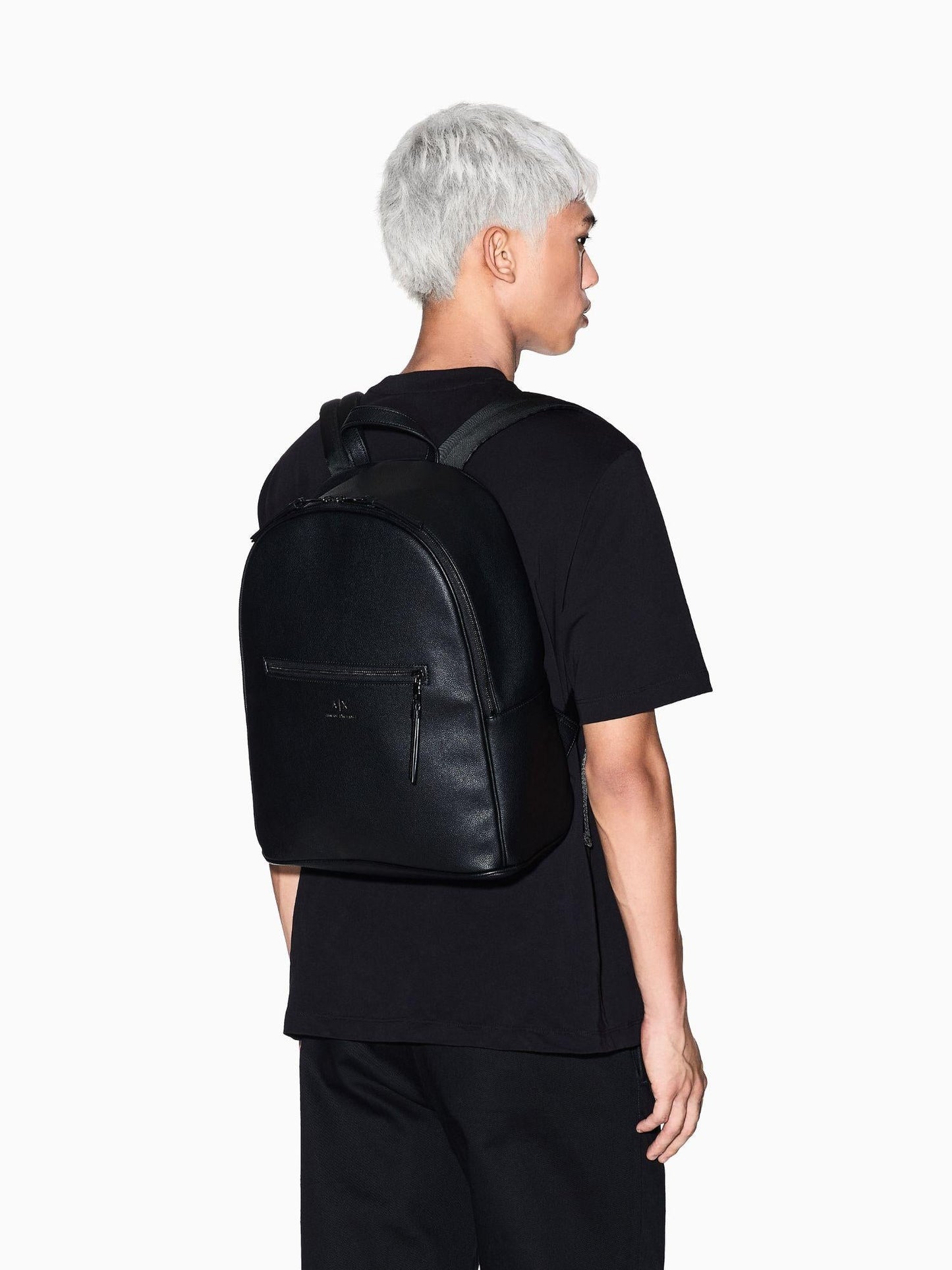 Armani Exchange Zaino Unisex Semi-Rigido Con Tasca Esterna Nero