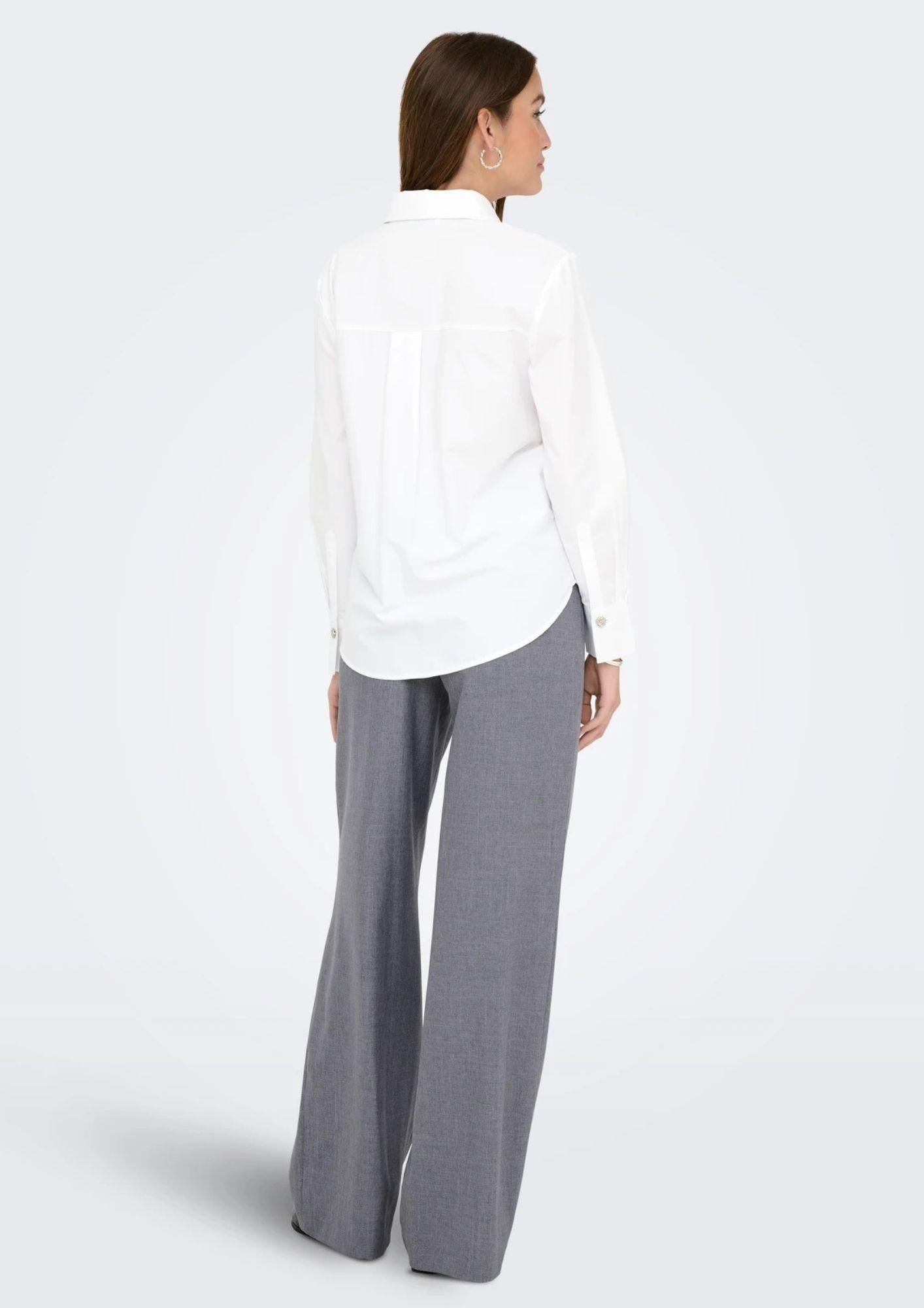 Jacqueline De Yong Camicia Donna Soho Bianca