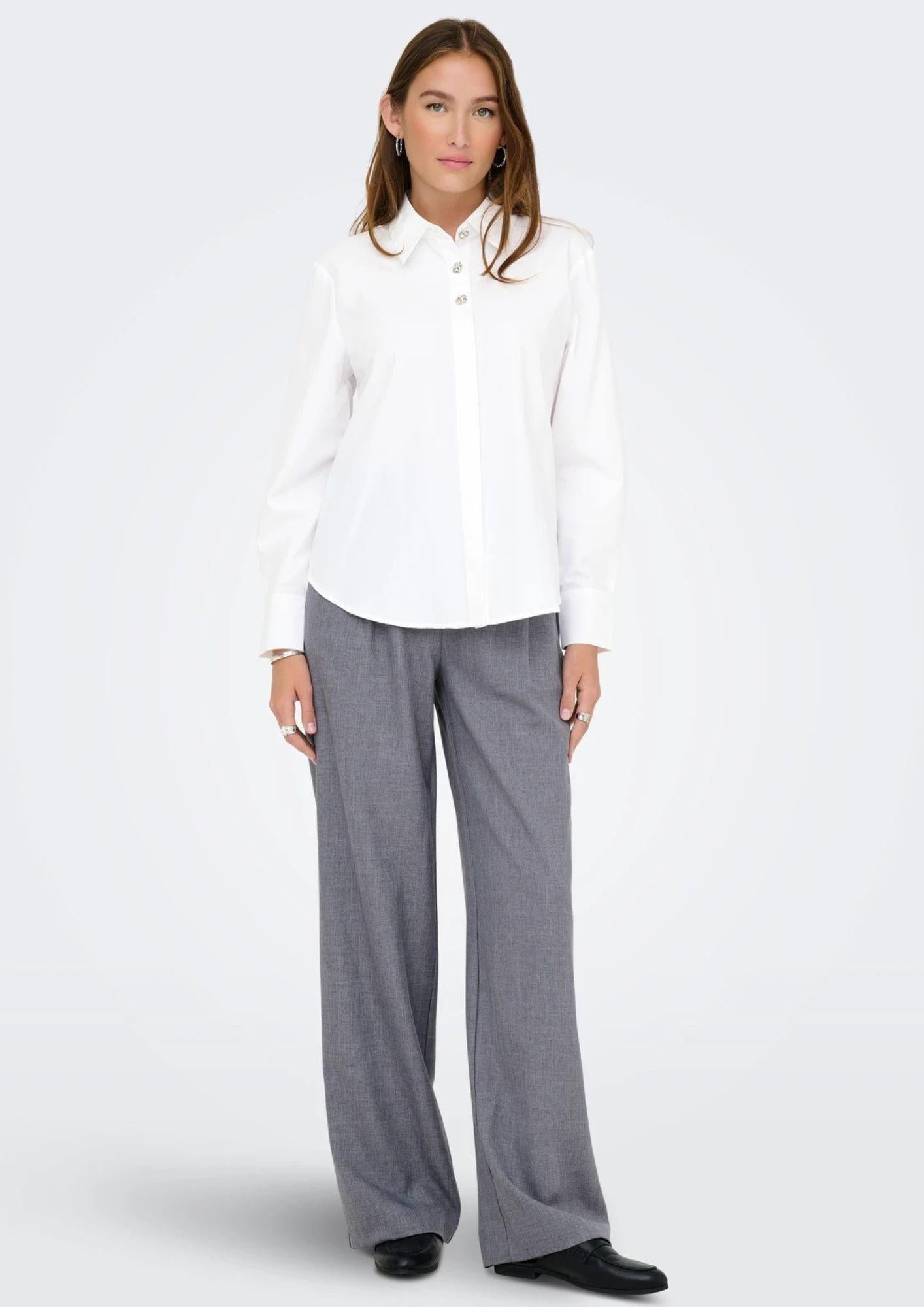 Jacqueline De Yong Camicia Donna Soho Bianca