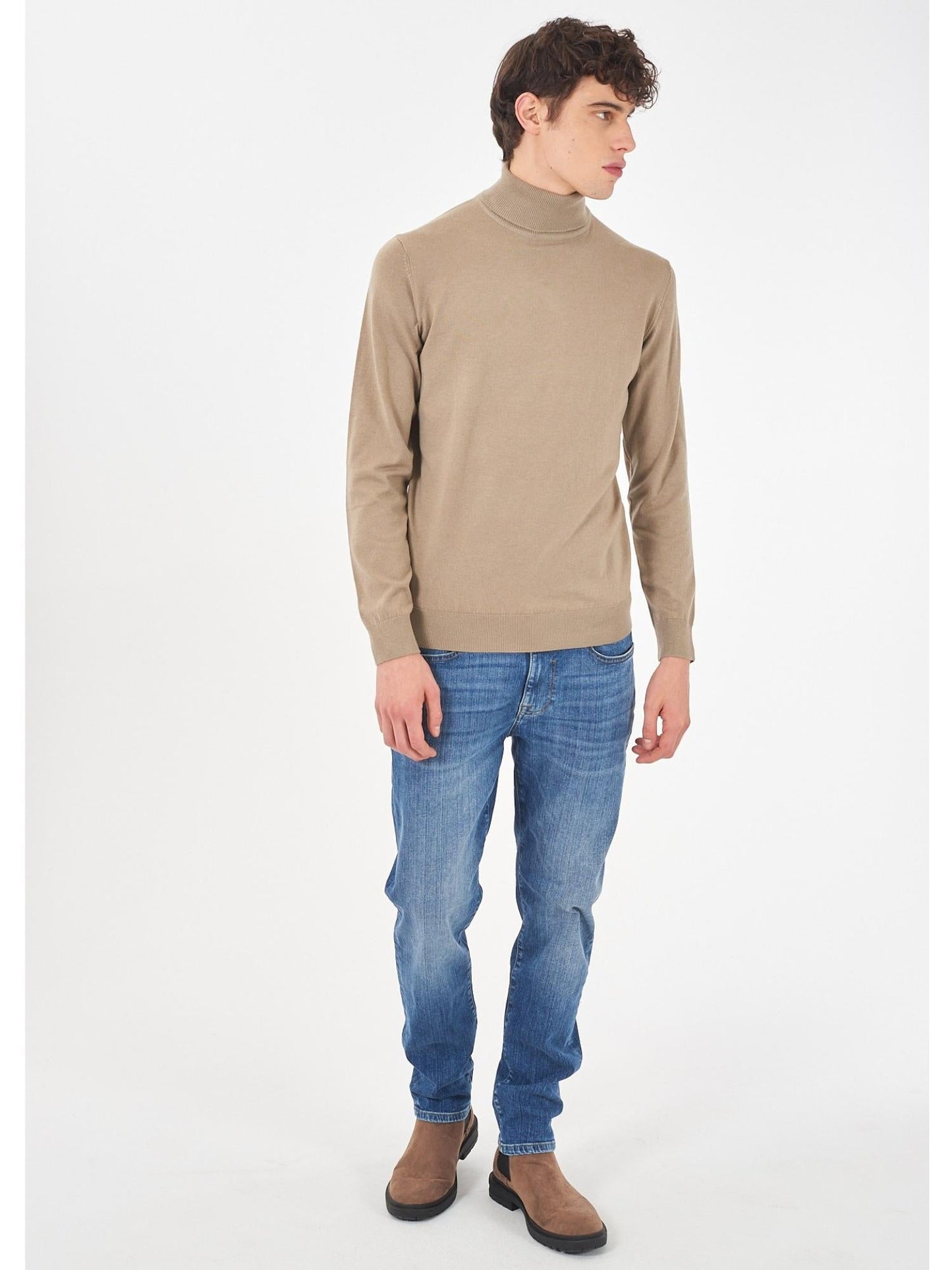 Yes Zee Maglia Dolcevita Uomo Fango