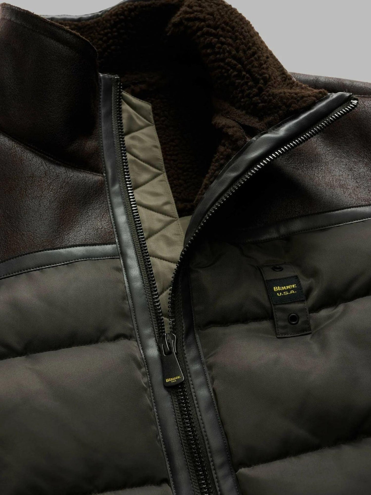 Blauer Giacca Invernale Uomo Organ Nero Oliva