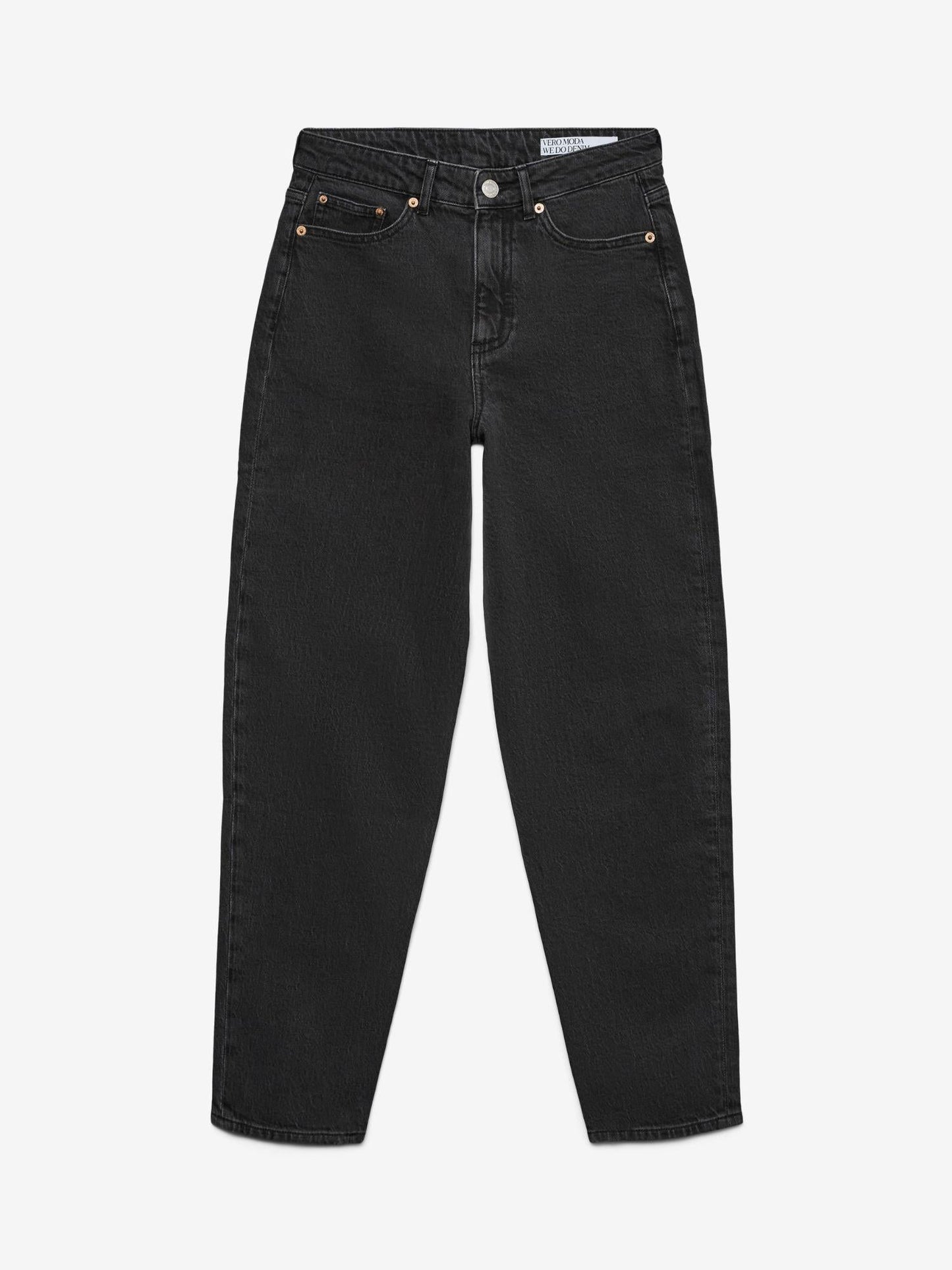 Vero Moda Jeans Donna Tessa A Vita Alta Mom Fit Dark Grey Denim