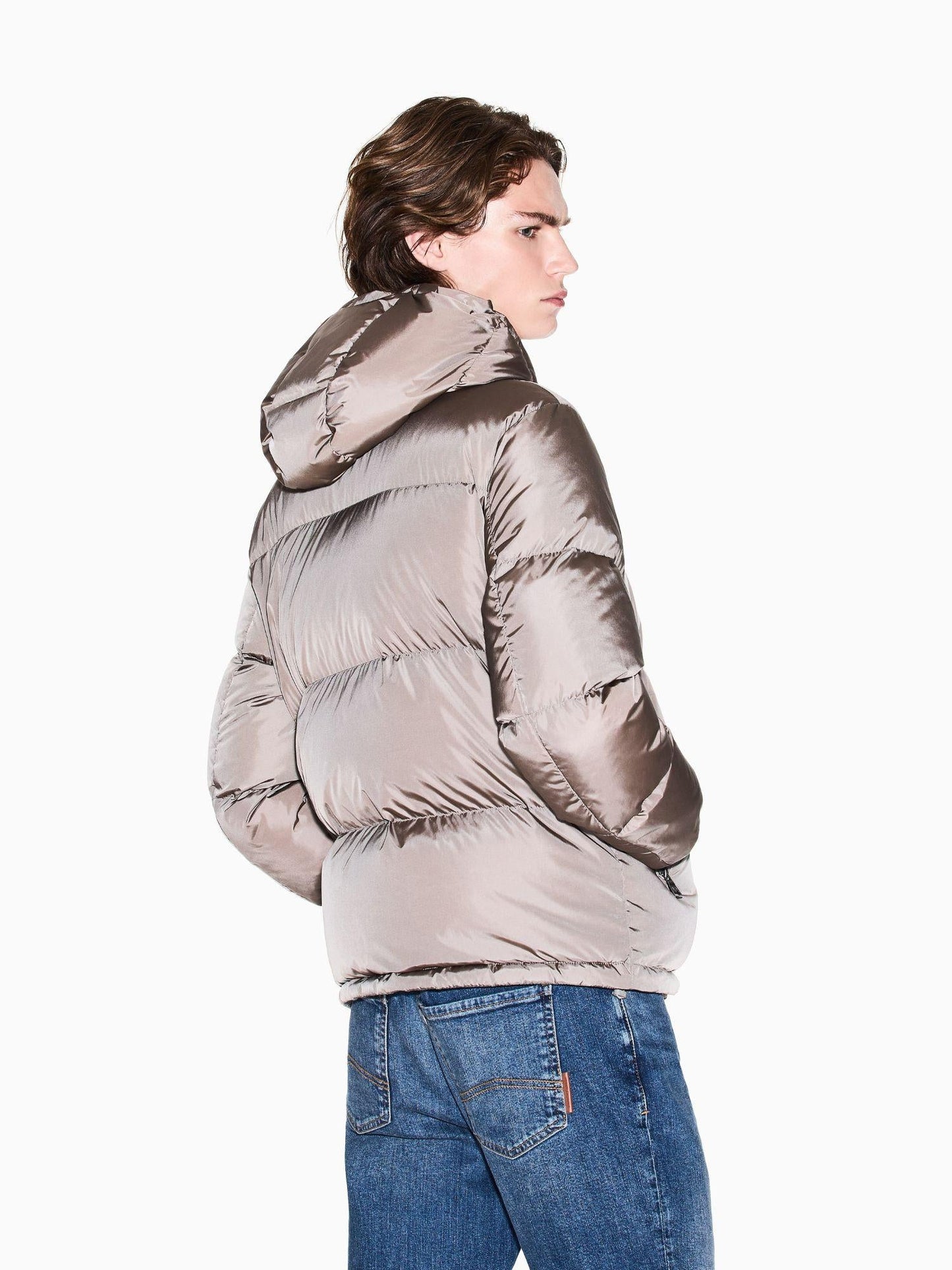 Armani Exchange Piumino Uomo con Cappuccio Beige