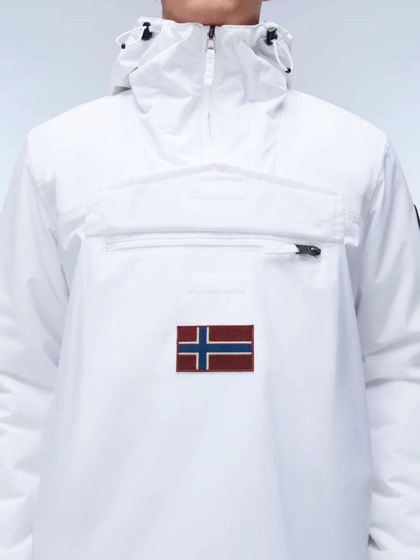 Napapijri Giacca Anorak Invernale Uomo Rainforest Grigio Chiaro