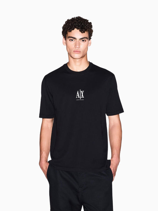 Armani Exchange T-Shirt con logo ricamato Uomo Nero