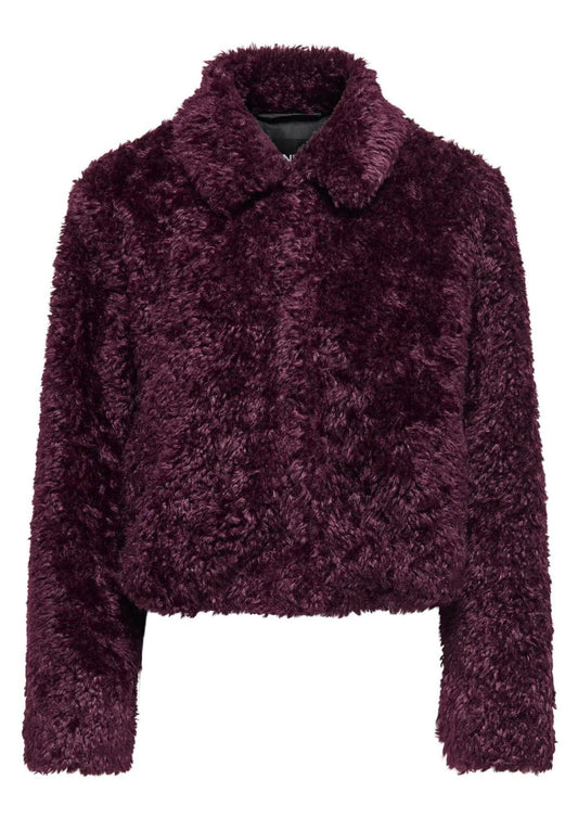 Only Giacca Teddy Donna Ginny Bordeaux