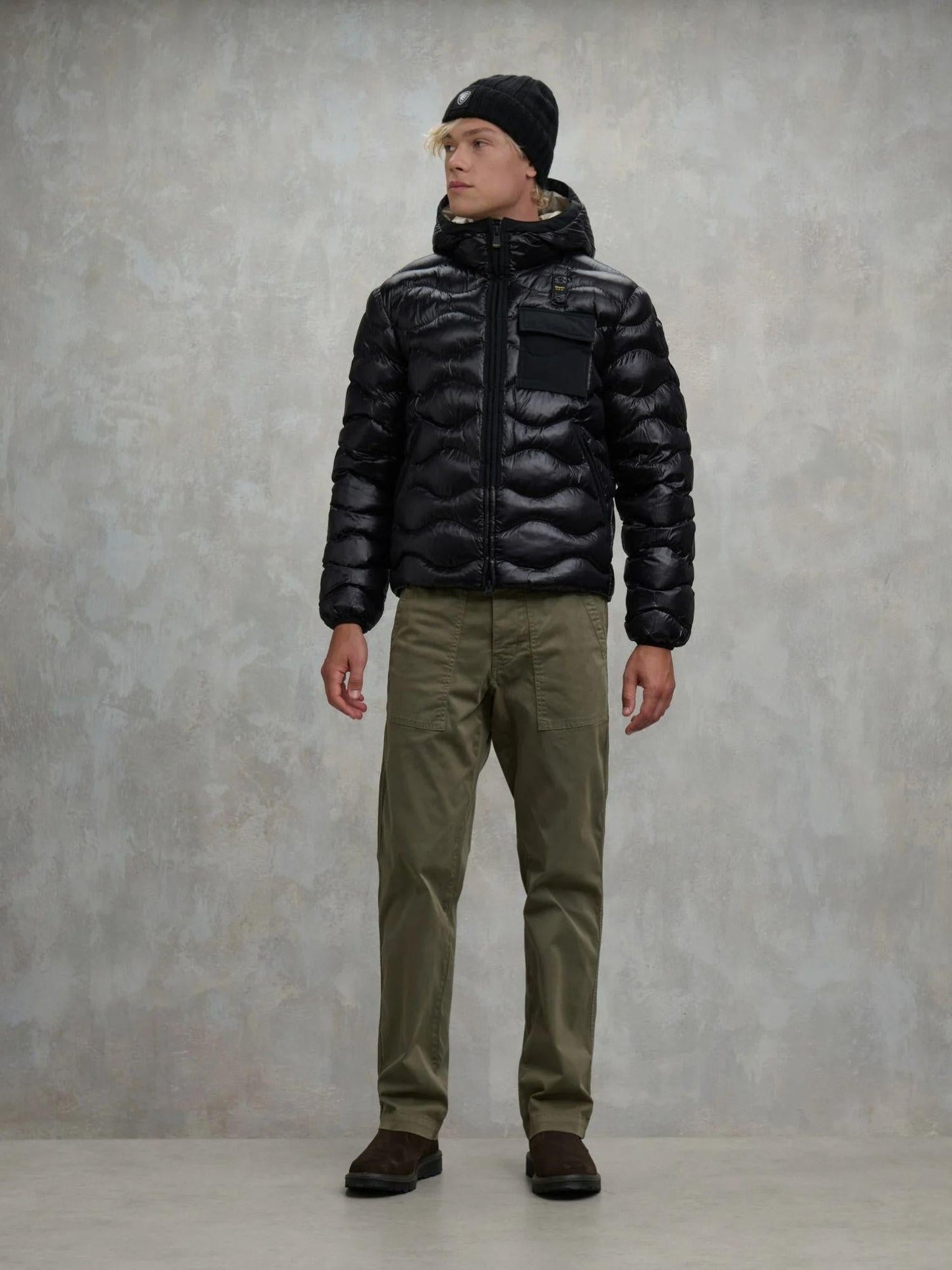 Blauer Giacca Invernale Uomo Bryant Nera con Interno Beige