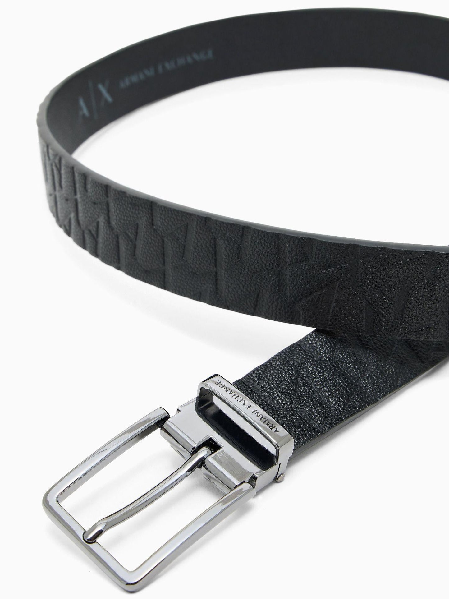 Armani Exchange Cintura con logo allover Uomo Nero