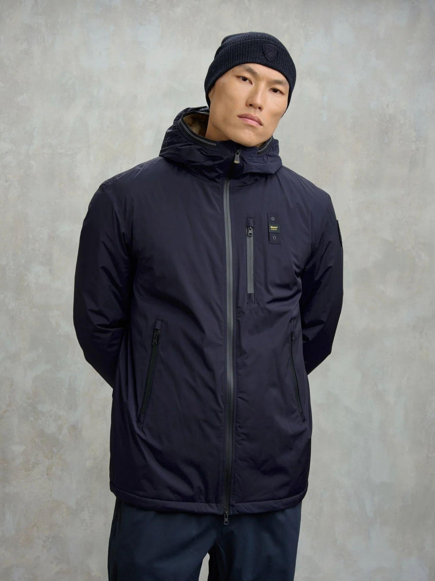 Blauer Trench Jarvis Uomo Blu sodalite