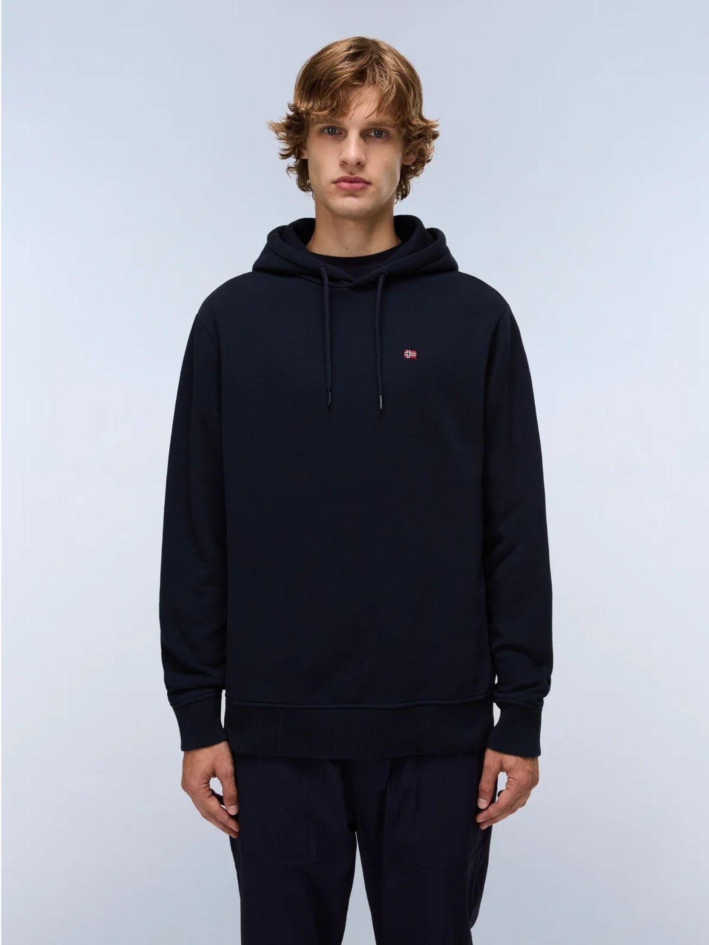 Napapijri Felpa Uomo Balis Con Cappuccio Blu Scuro