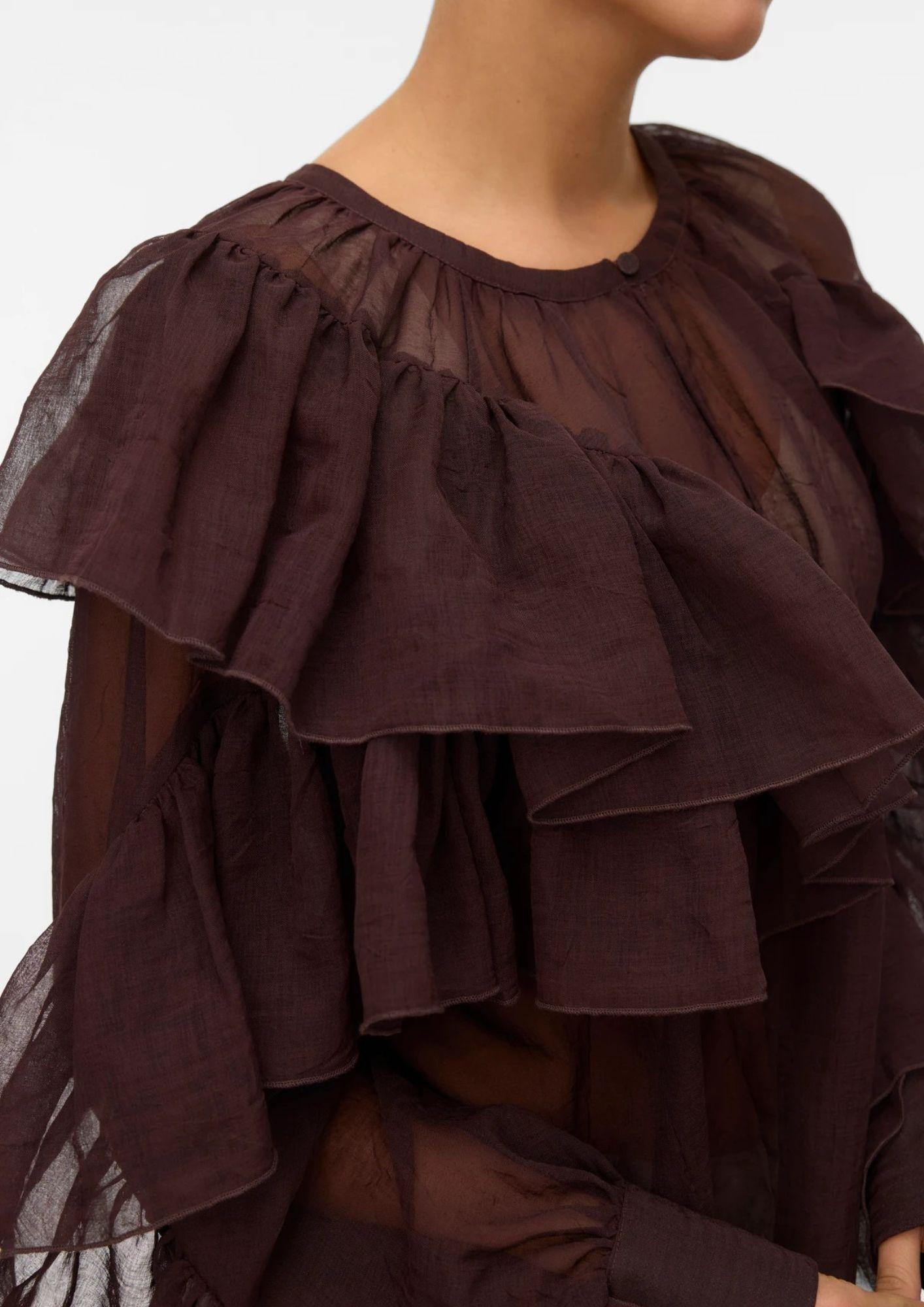 Vero Moda Camicia Donna Sabrina Marrone Cioccolato