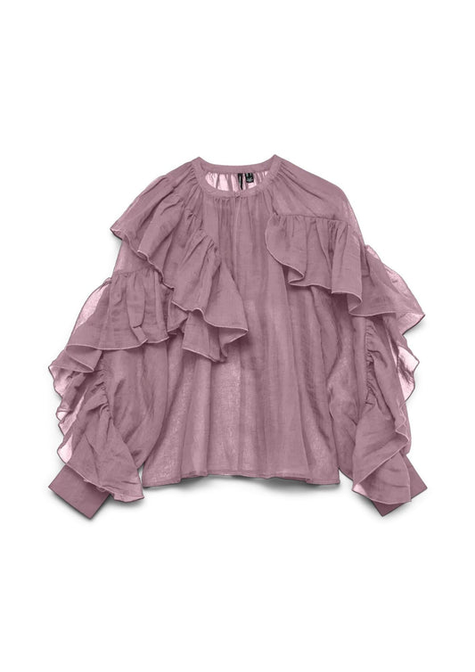 Vero Moda Camicia Donna Sabrina Marrone Rosa Antico