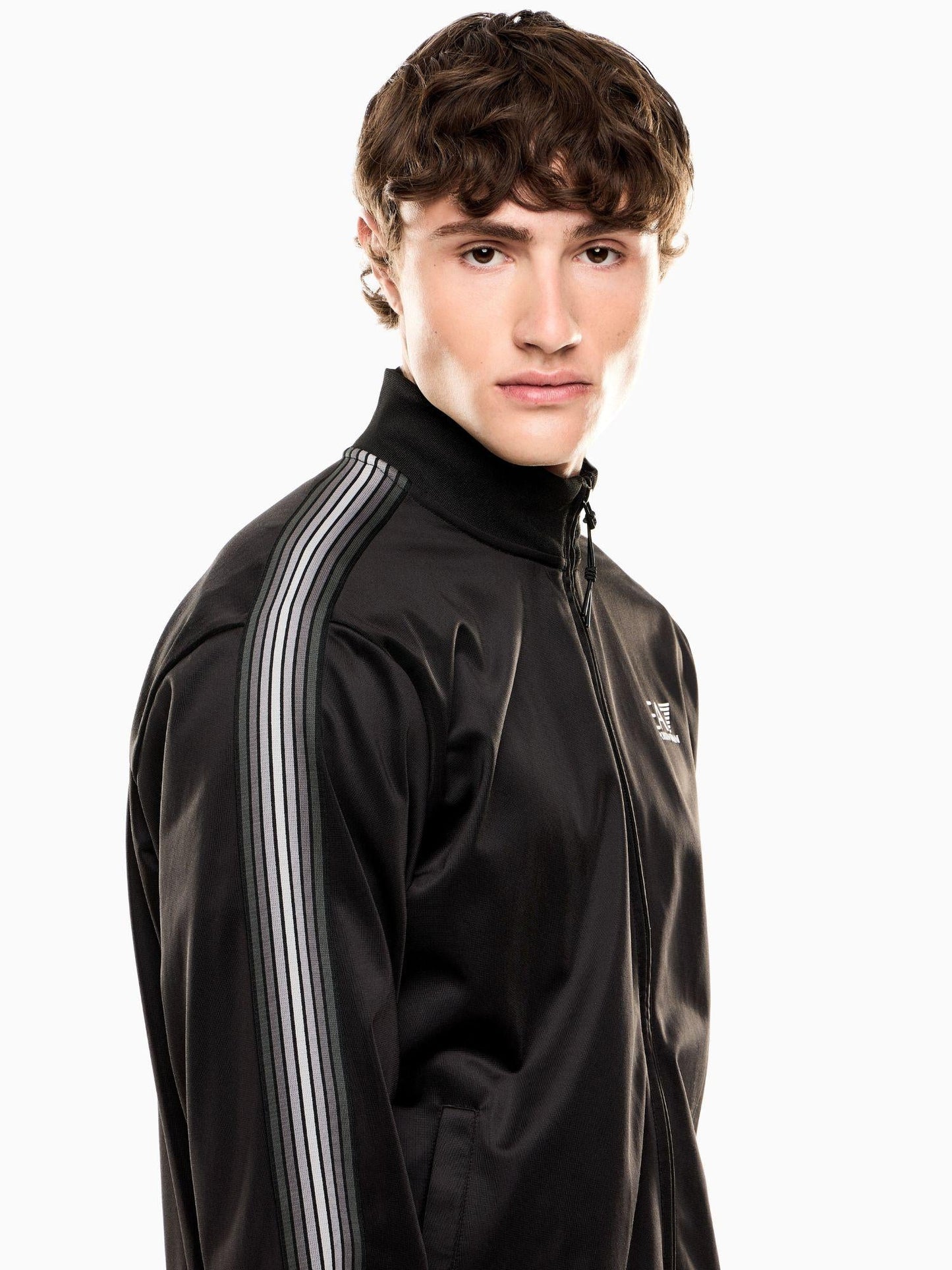 EA7 Emporio Armani Tuta Uomo 7 Lines In Tessuto Tecnico Riciclato Nero