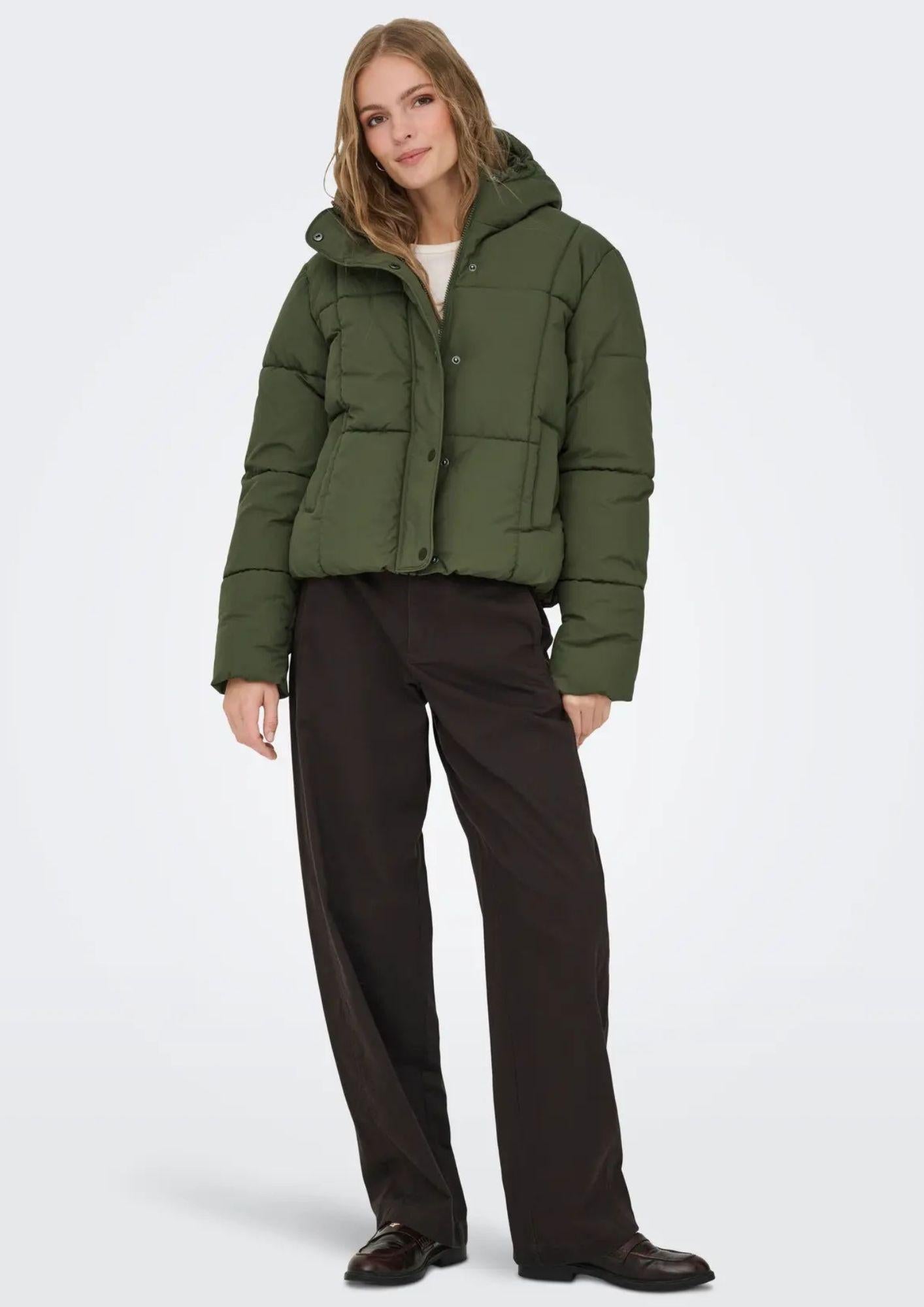 Jacqueline De Yong Giacca Invernale Donna Wonder Verde