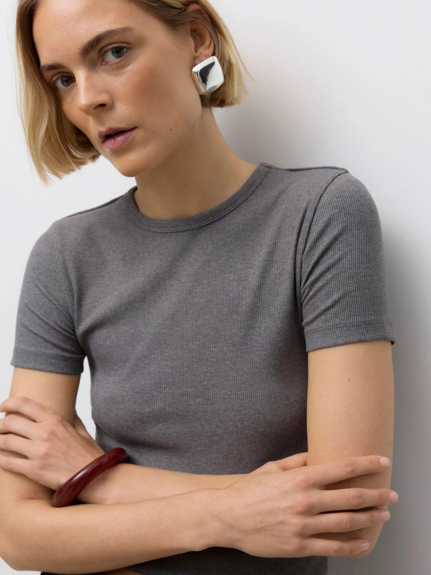 Aware Top Donna Irwina Medium Grey Melange