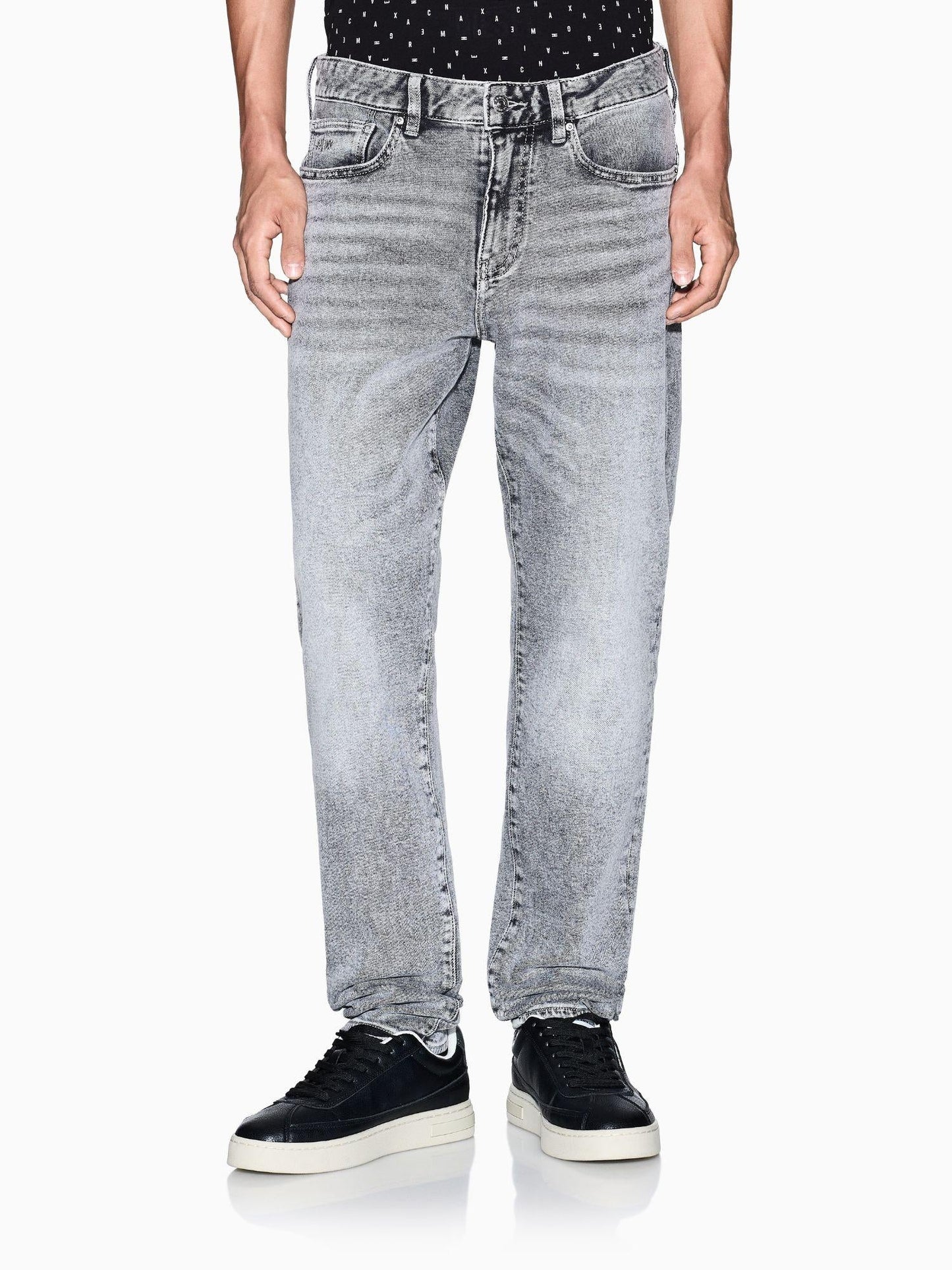 Armani Exchange Jeans slim fit in denim stretch Uomo Grigio