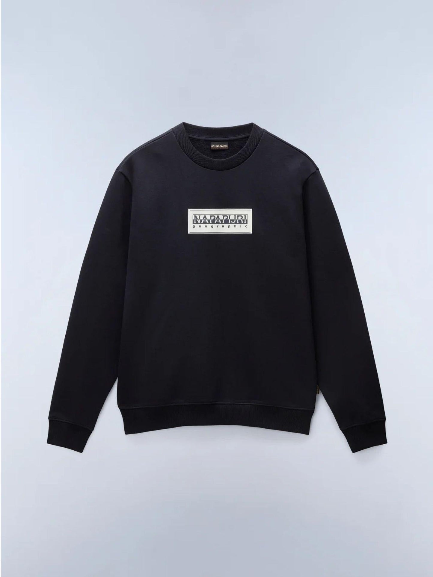 Napapijri Felpa Uomo Box Logo Nero