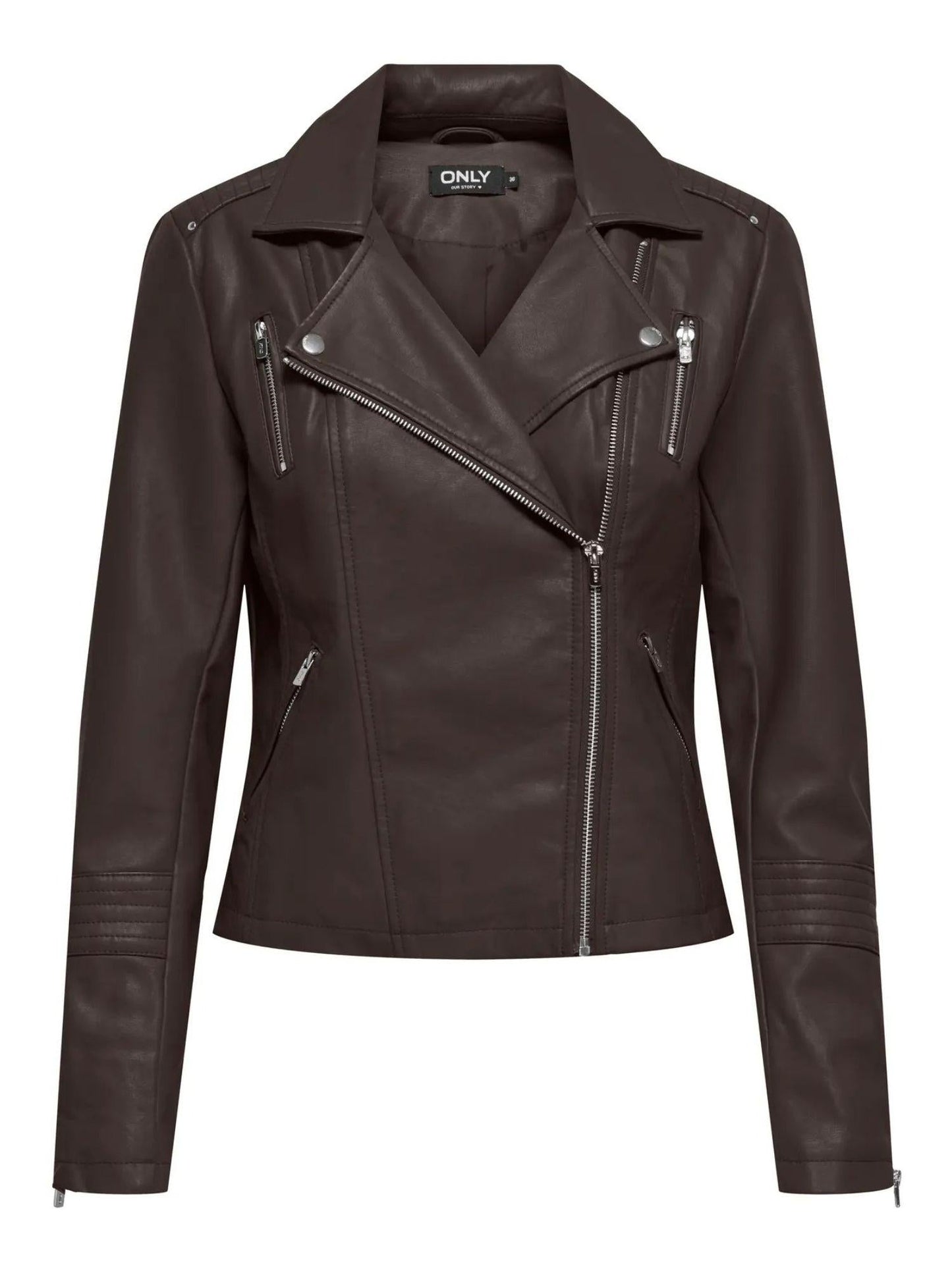 Only Giacca in Finta Pelle Donna Gemma Chocolate Torte