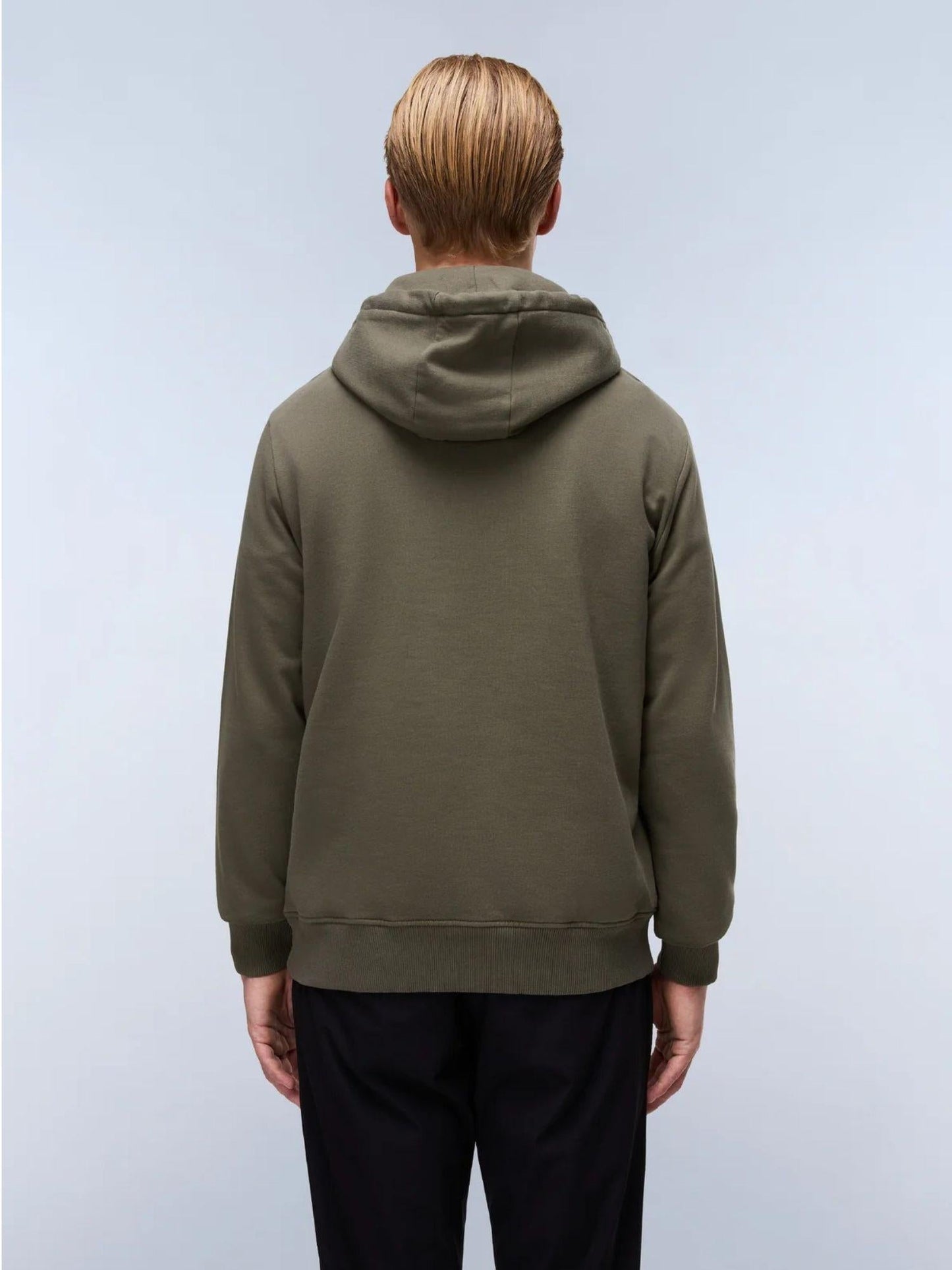 Napapijri Felpa Uomo Balis Con Cappuccio Verde Tè