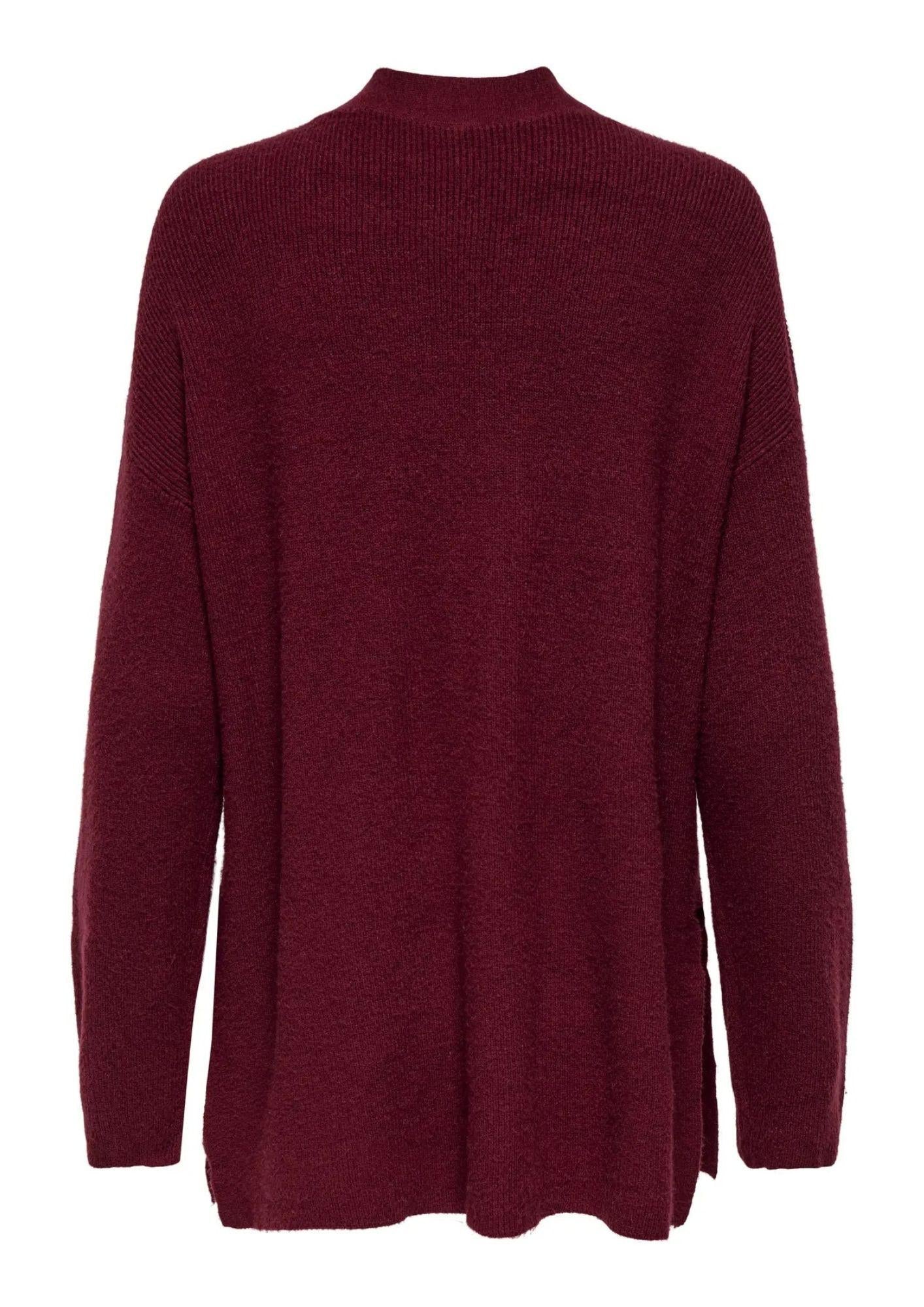 Cardigan Donna Only Ibi Bordeaux