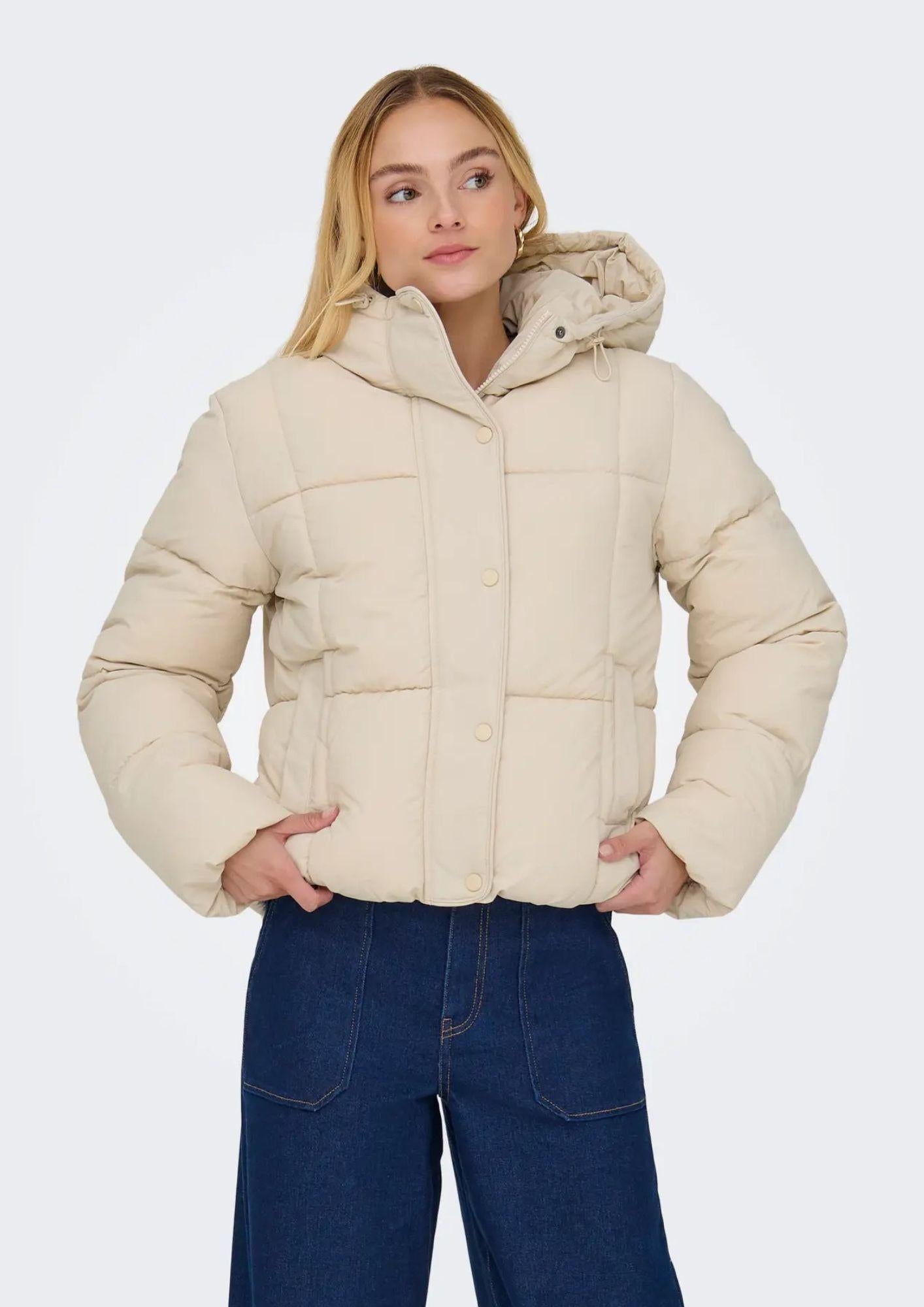 Jacqueline De Yong Giacca Invernale Donna Wonder Crema