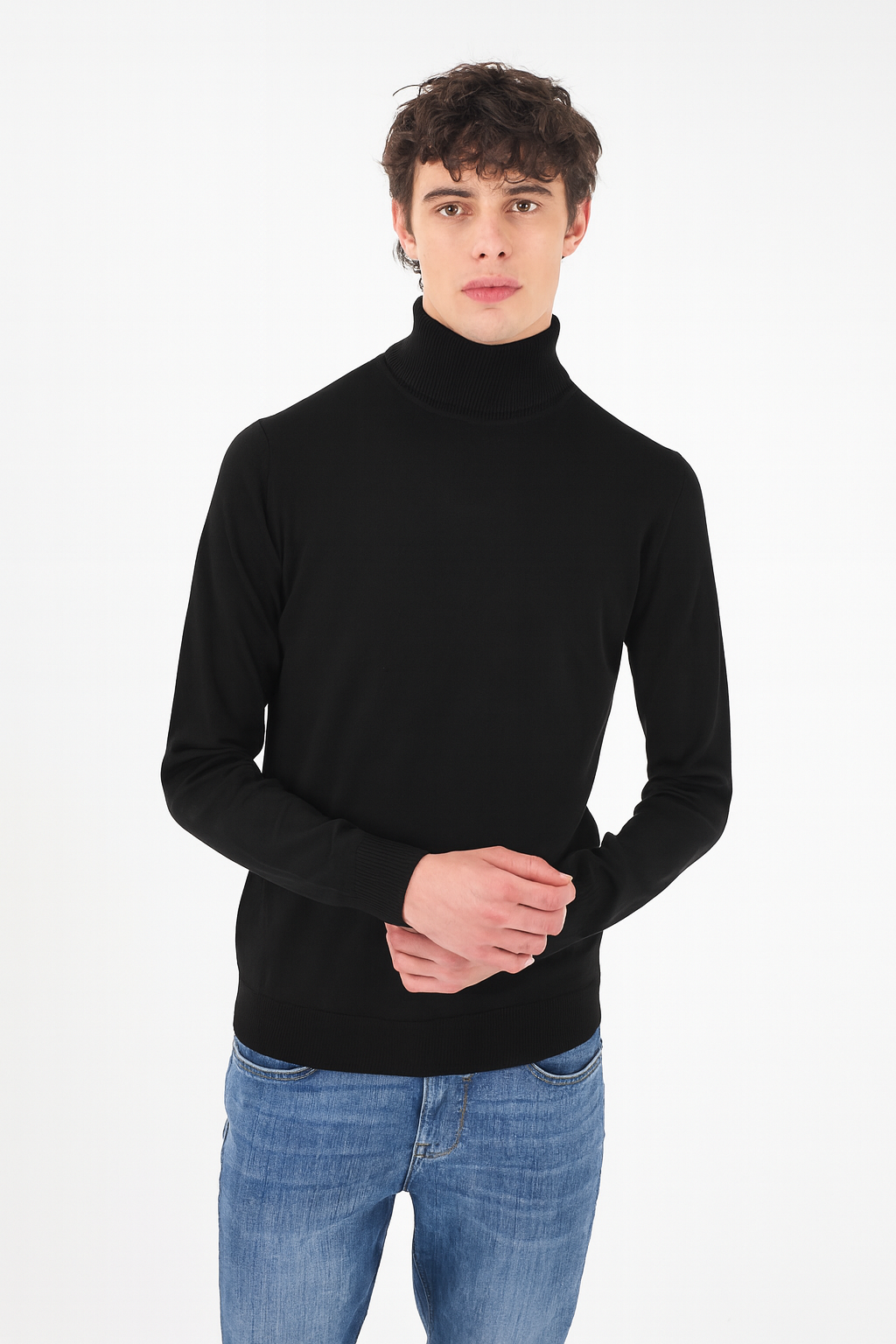 Yes Zee Maglia Dolcevita Uomo Nero