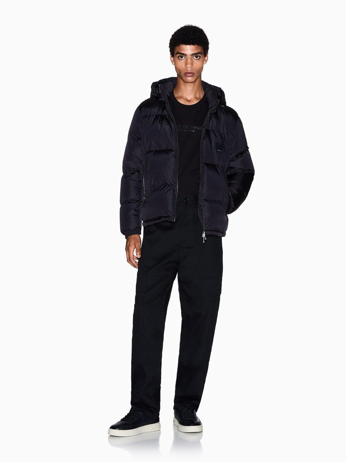 Armani Exchange Piumino Uomo con Cappuccio Nero