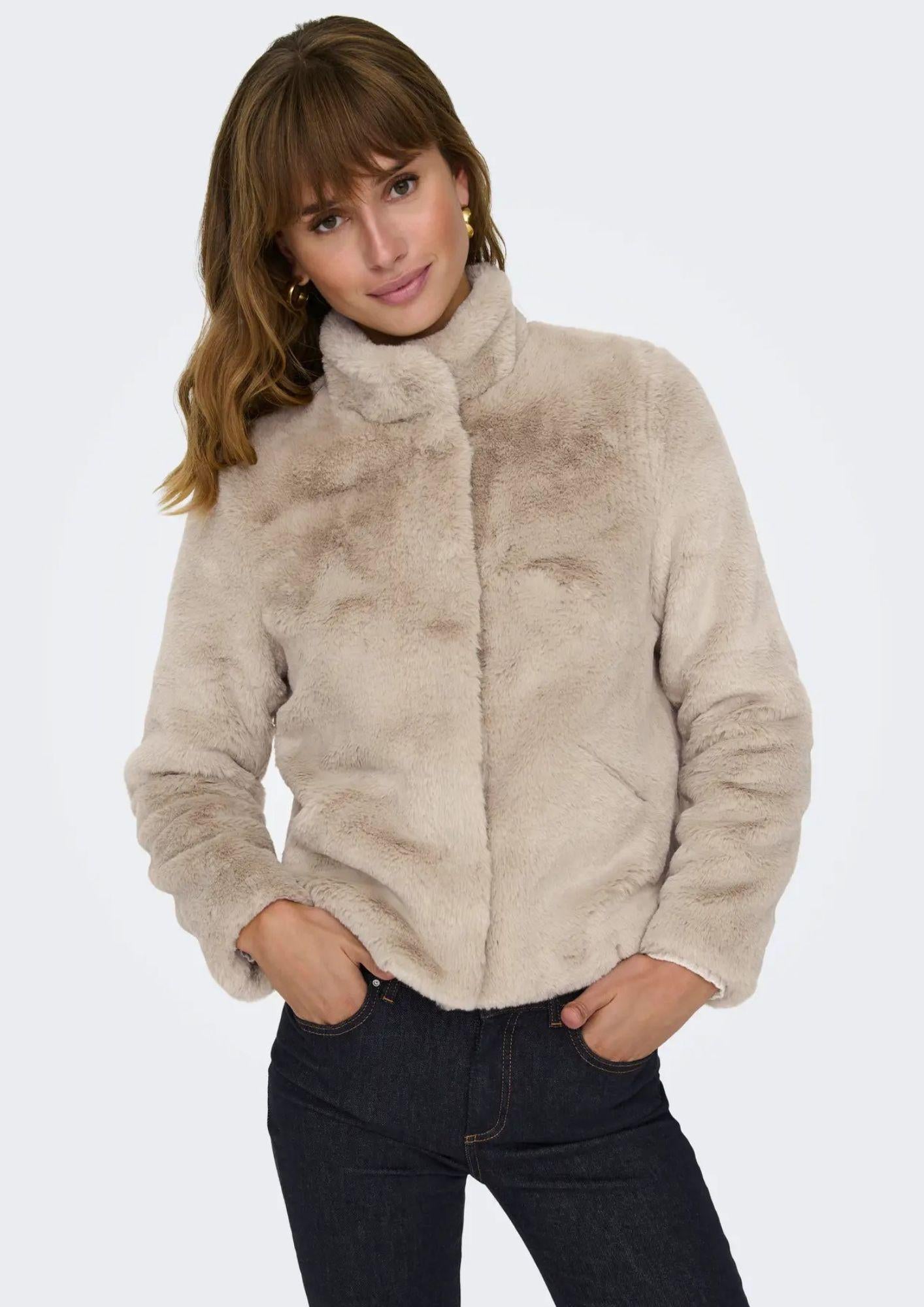 Only Giacca Invernale Donna Onlnewvida Beige